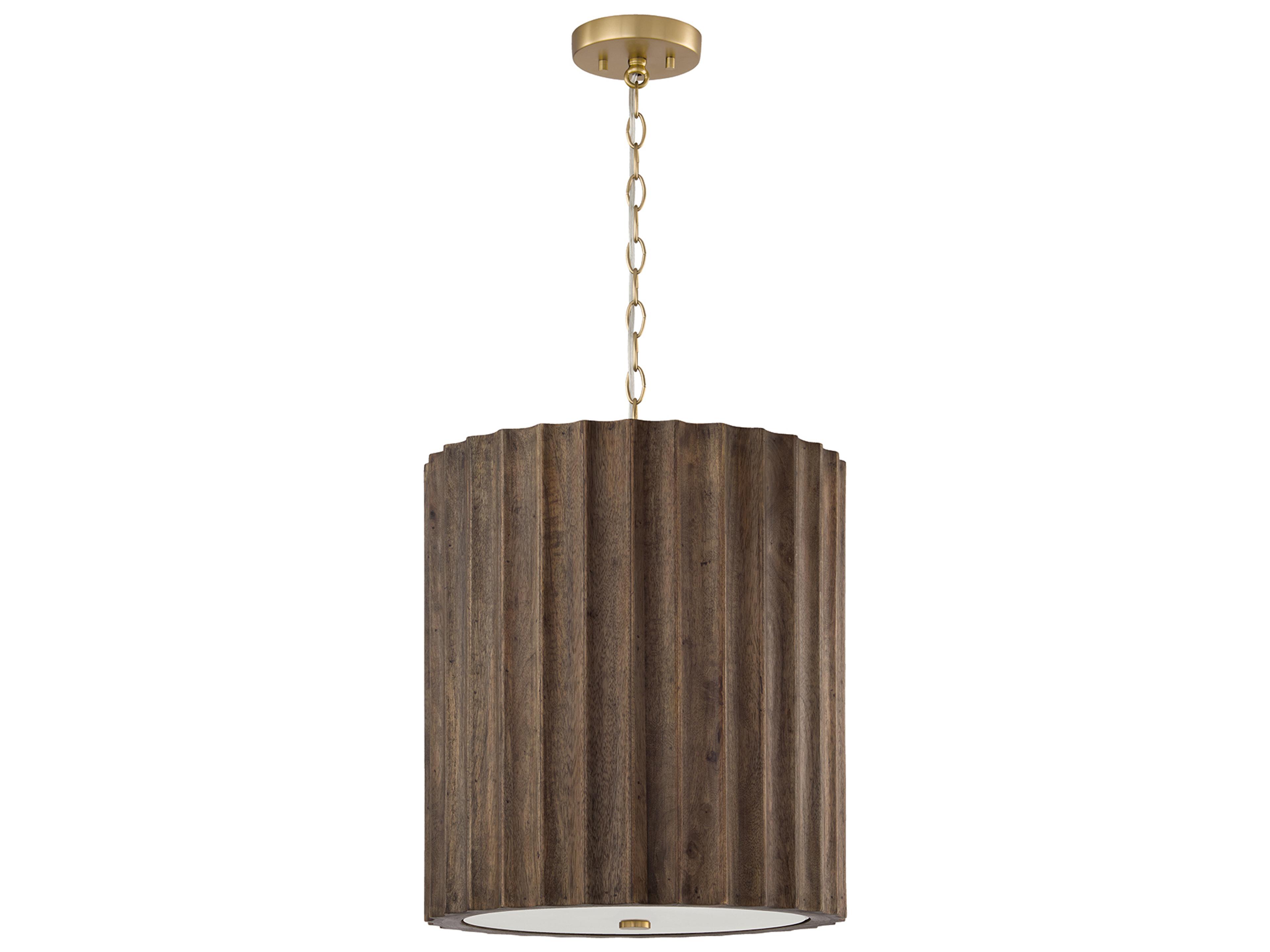 Cody 3-light Matte Brass Round Pendant