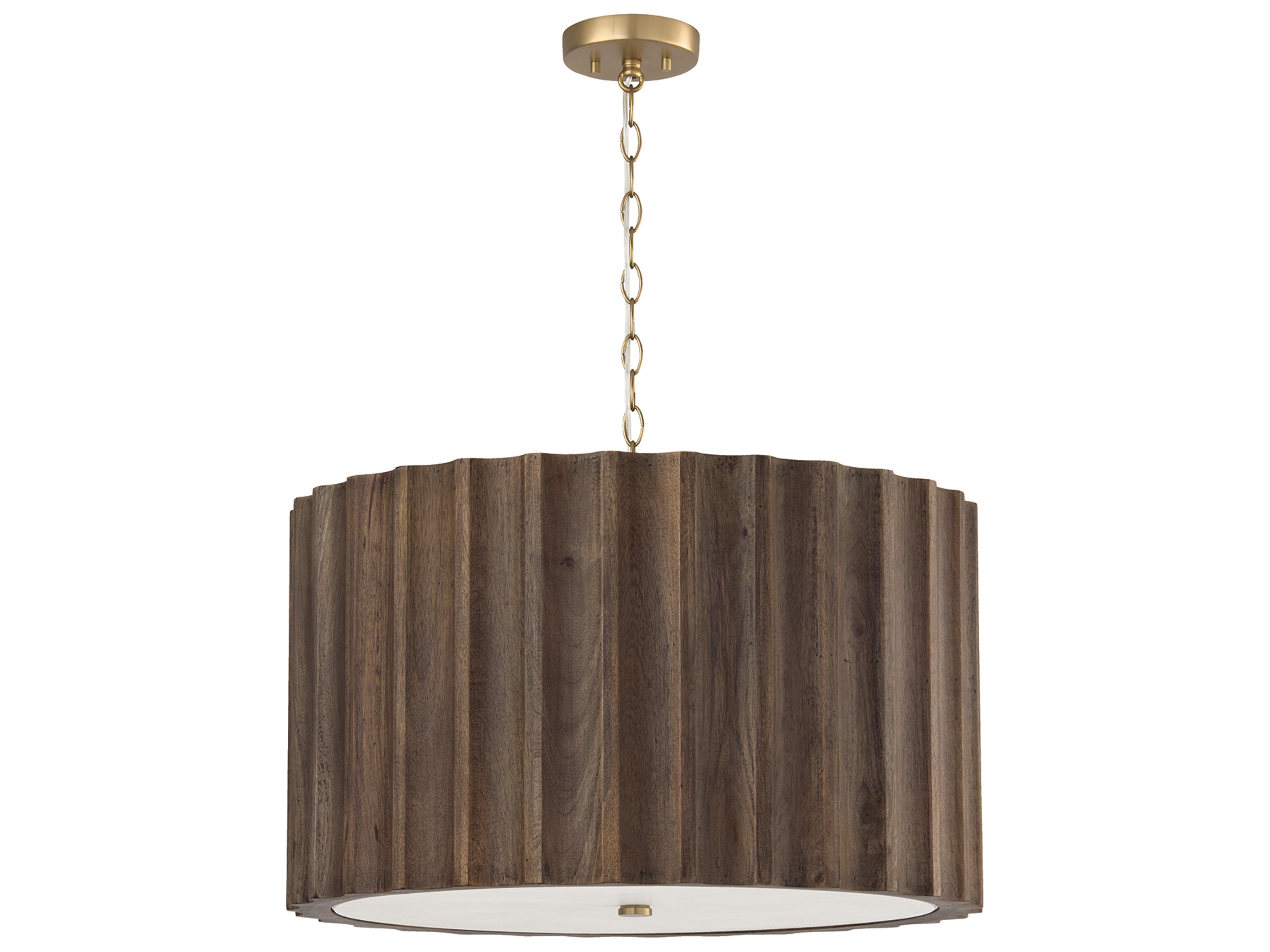 Cody 4-light Matte Brass Round Pendant