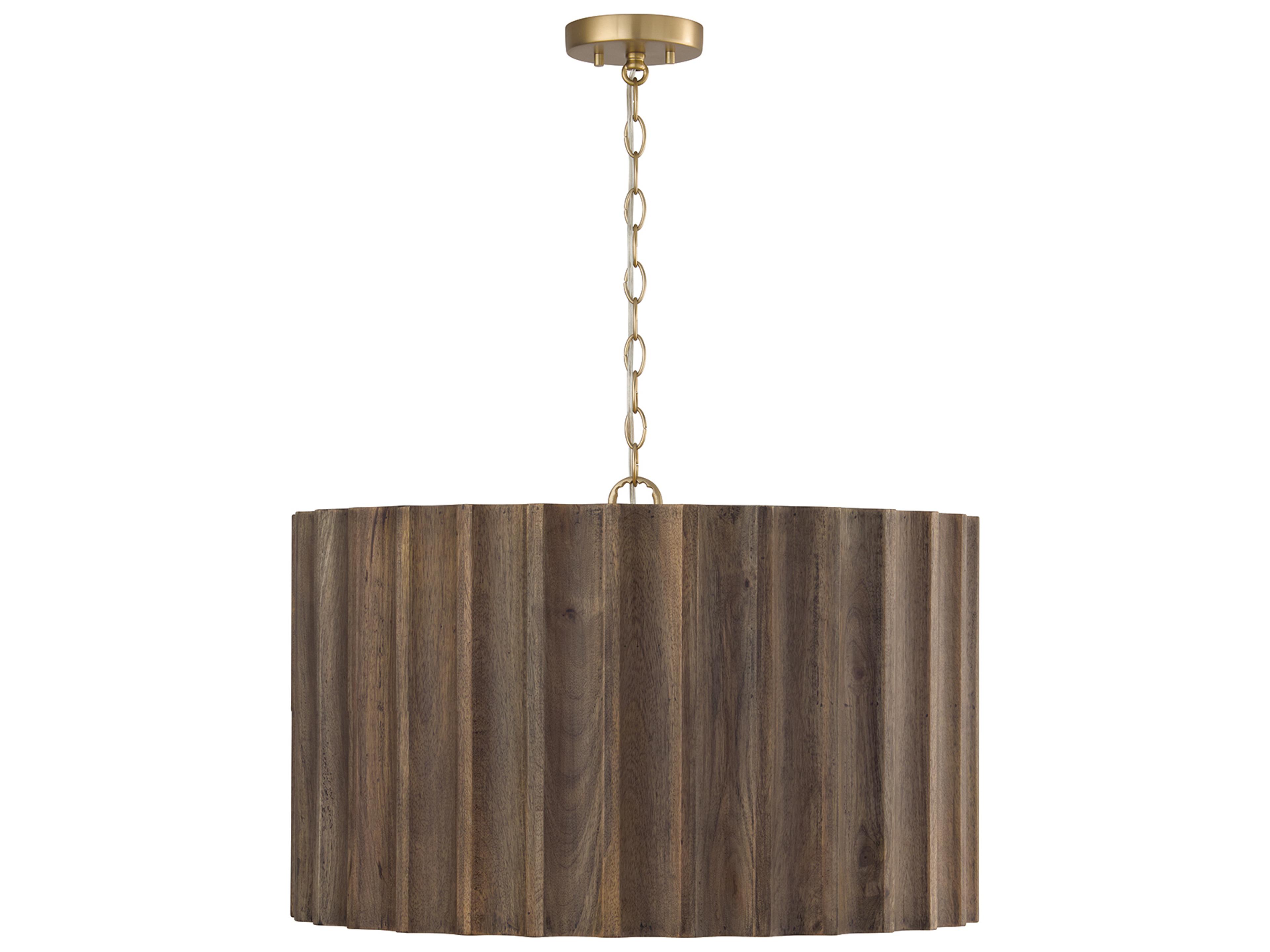 Capital Lighting Cody 4-light Matte Brass Round Pendant