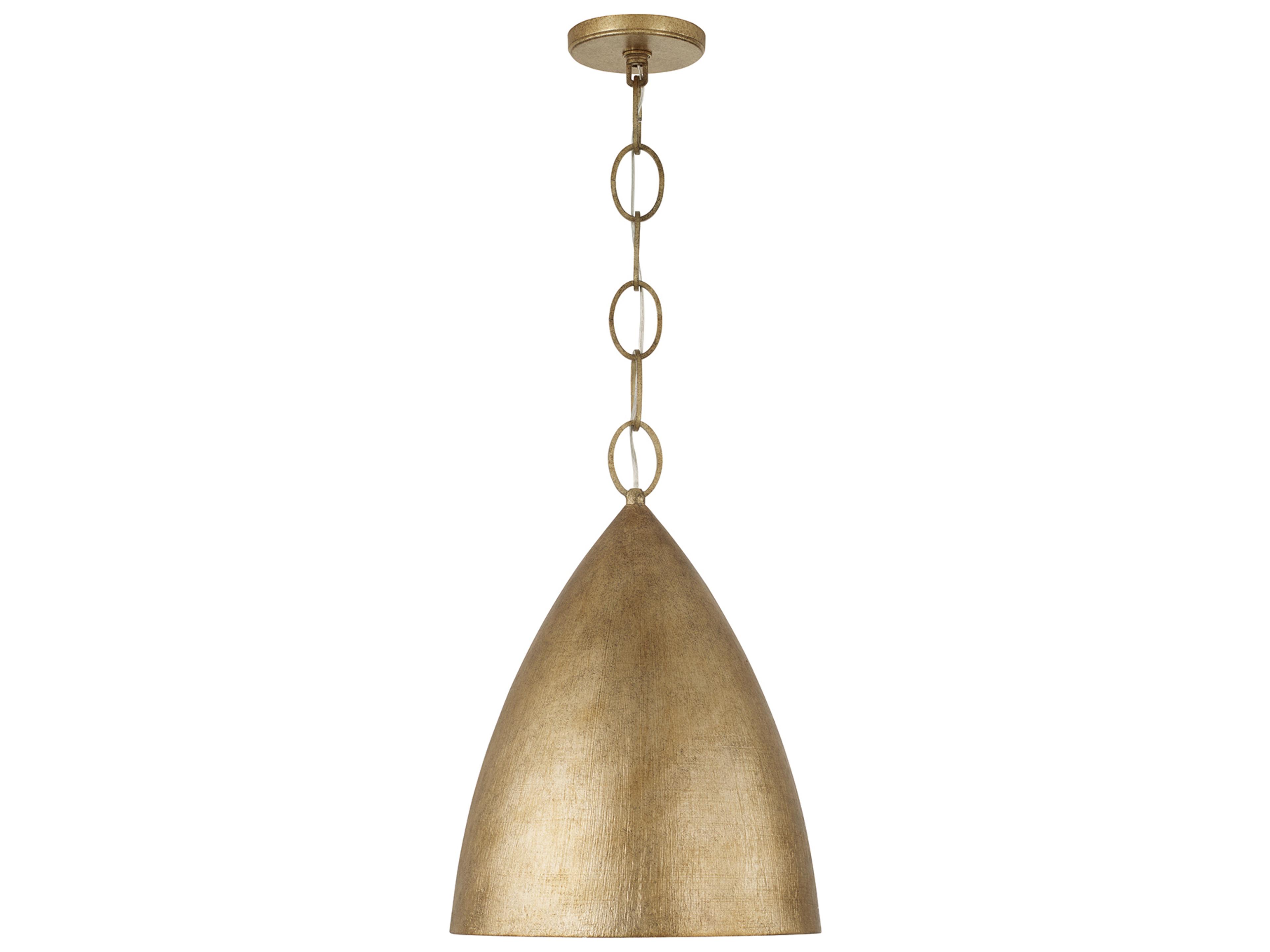 Francesca 1-light Feathered Gold Pendant