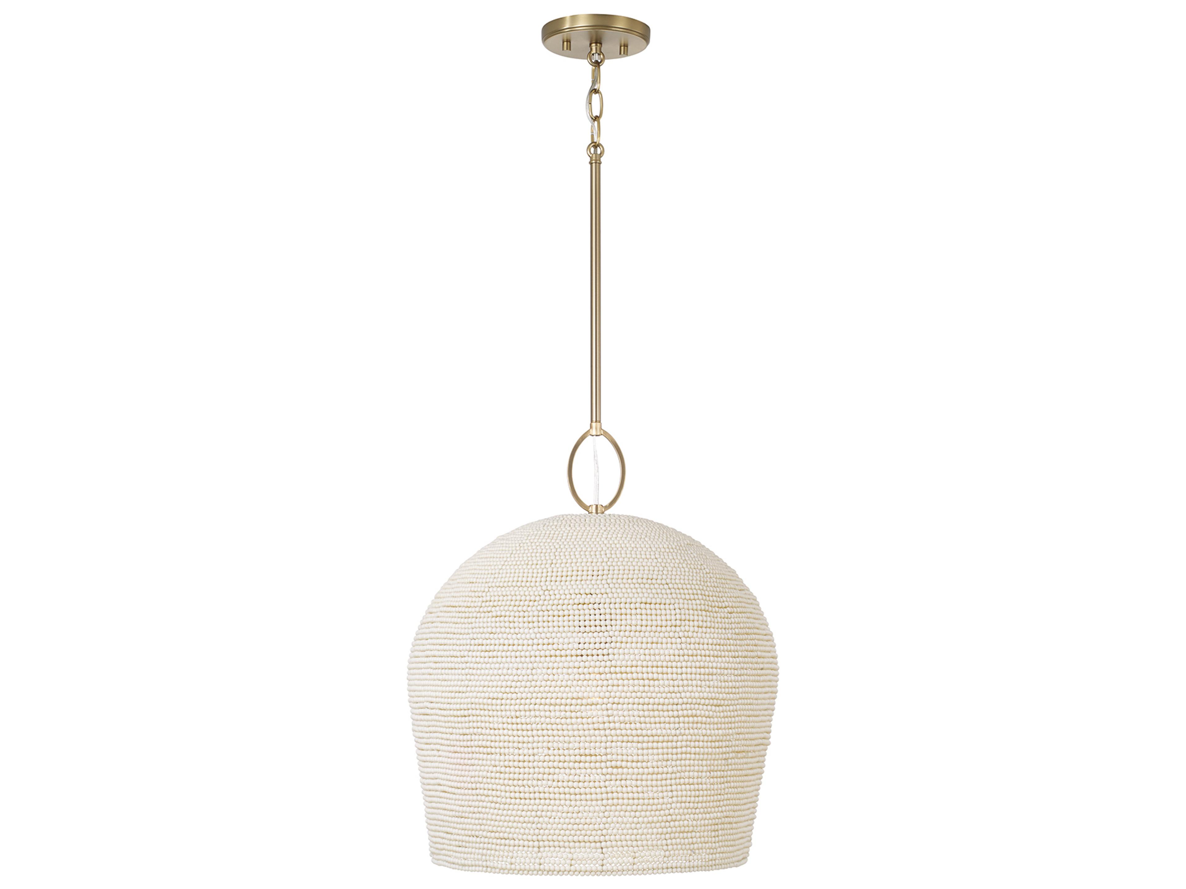 Natalia 1-light Aged Brass Pendant