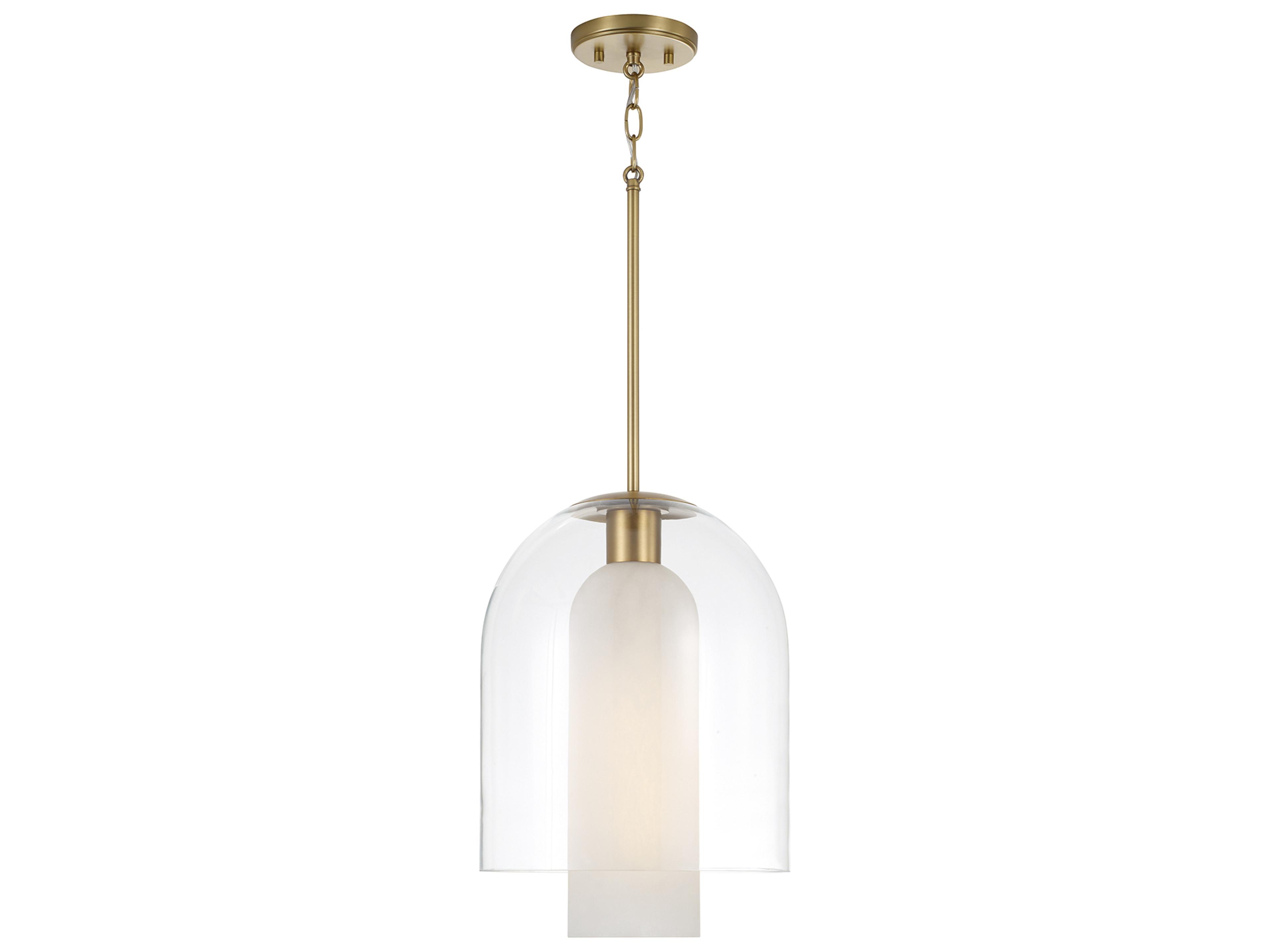 Liz 1-light Aged Brass Mini Pendant
