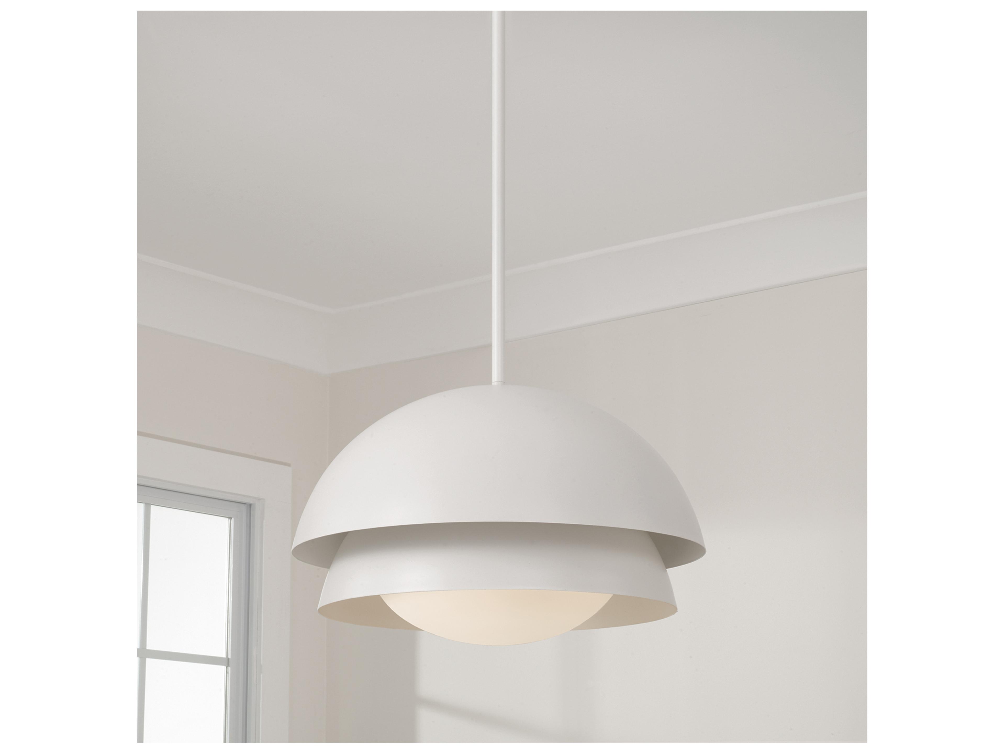 Capital Lighting Jensen 1-light Matte White Pendant