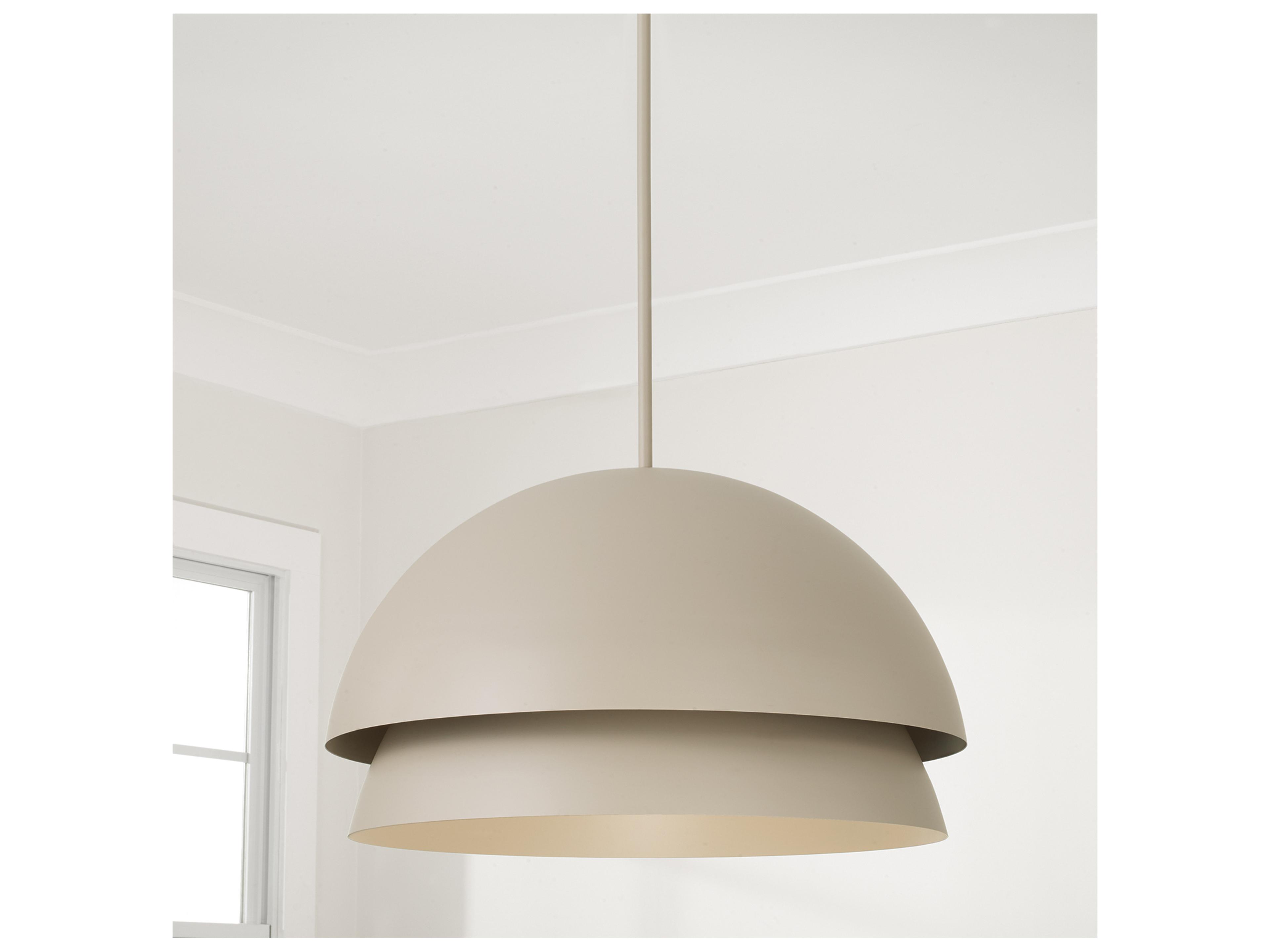 Capital Lighting Jensen 1-light Taupe White Pendant