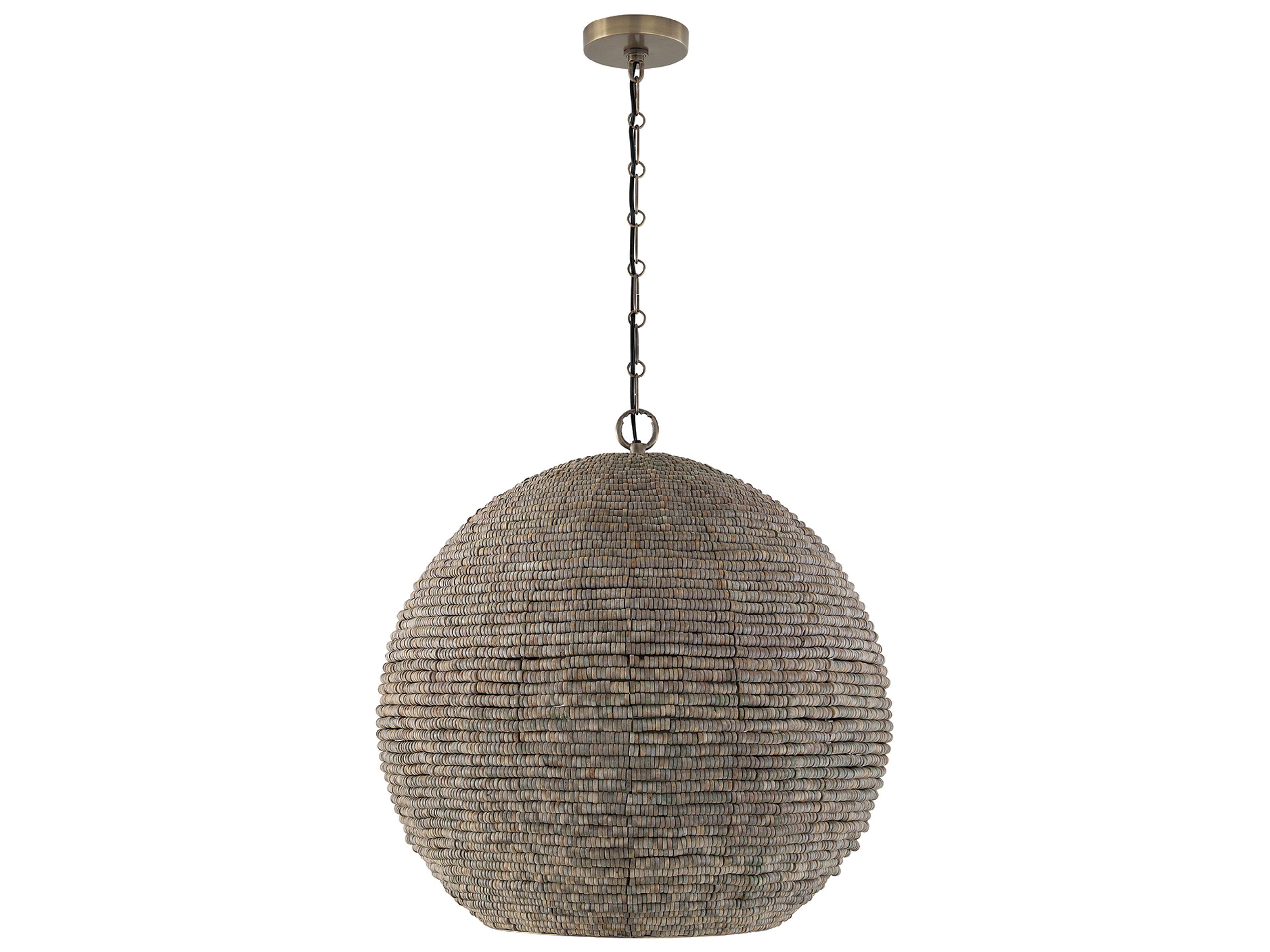Morada 1-light Aegean Grey And Dark Brass Pendant