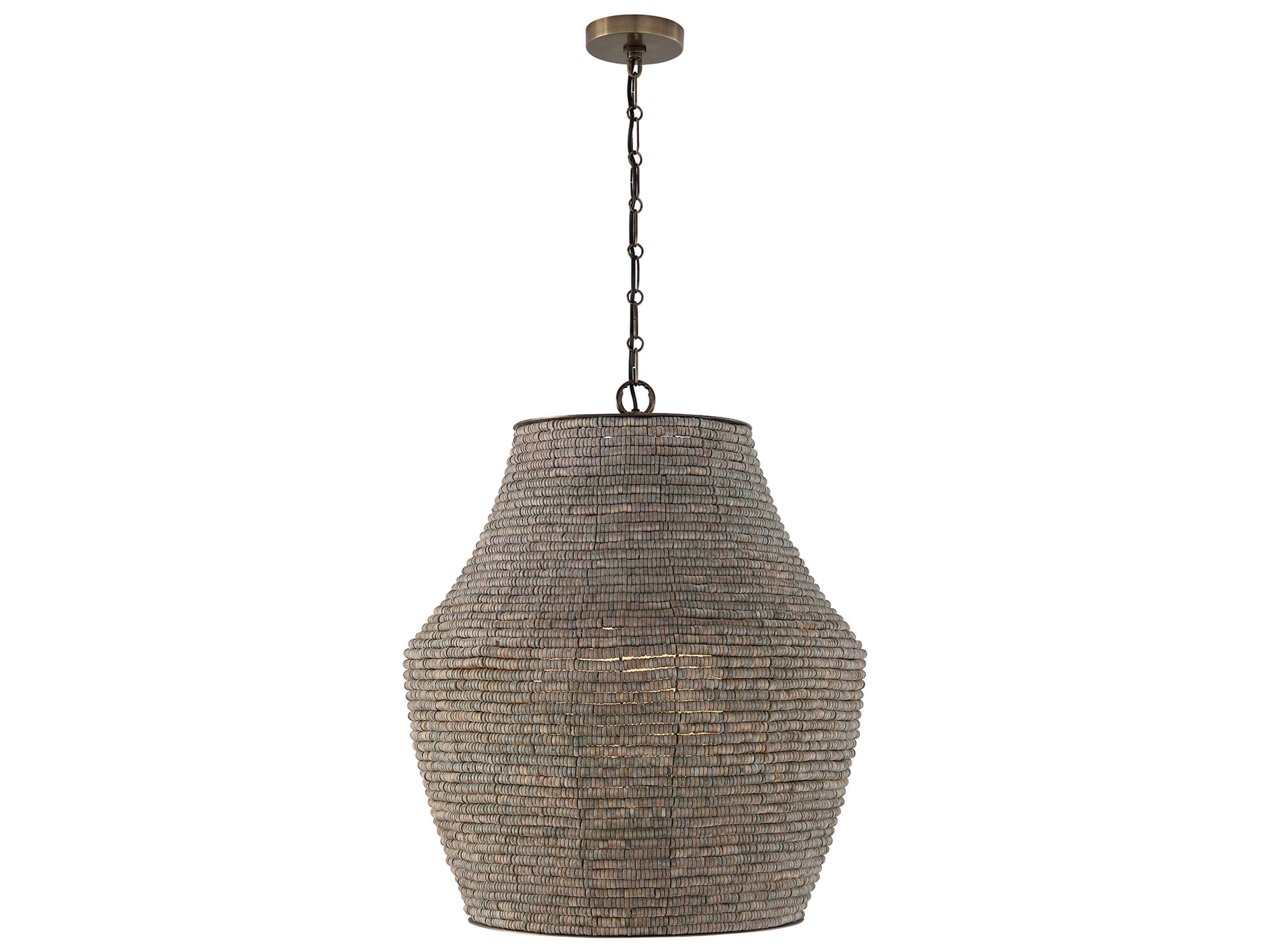 Morada 1-light Aegean Grey And Dark Brass Pendant