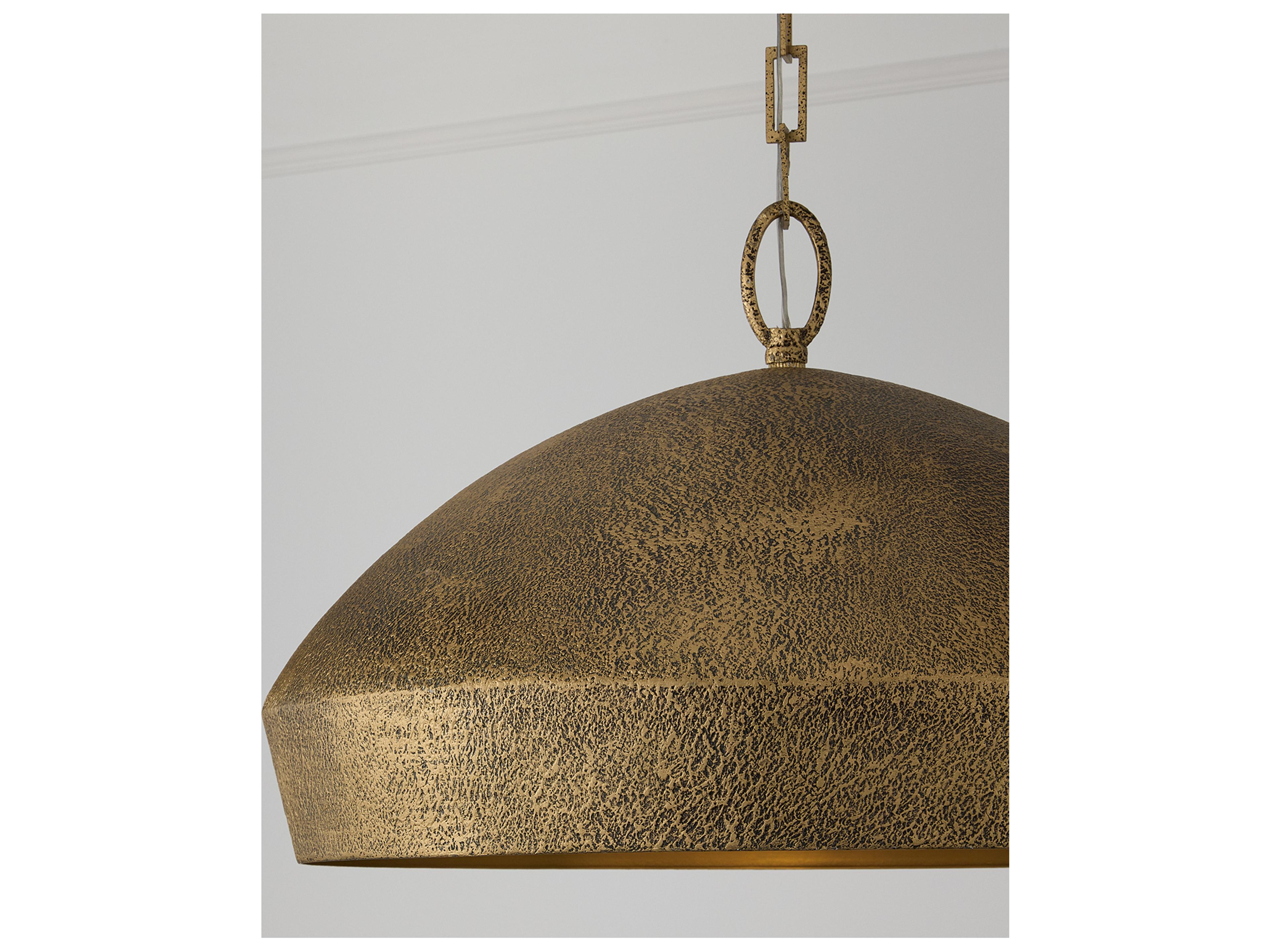 Capital Lighting Savari 1-light Artisan Gold Dome Pendant