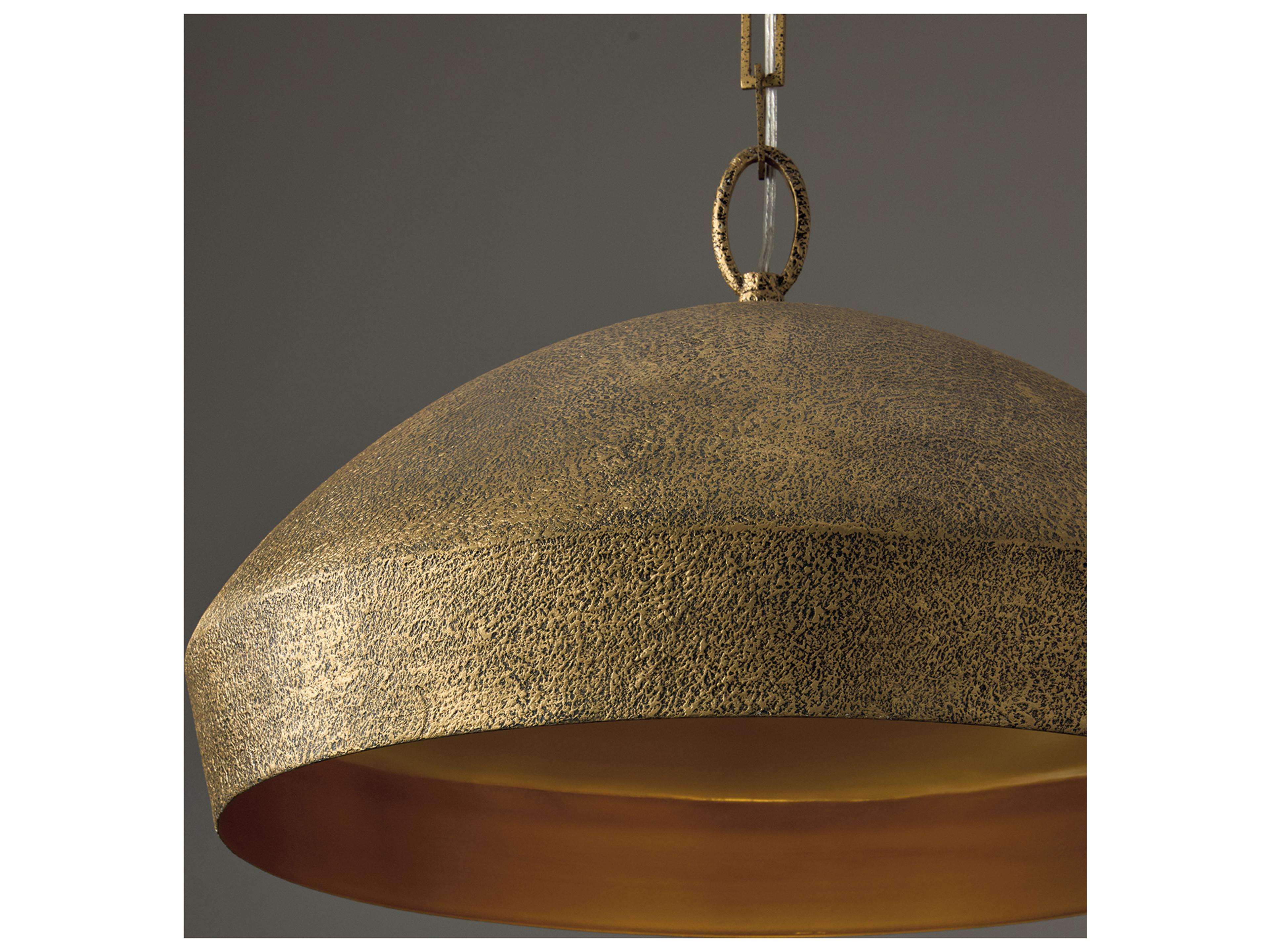 Capital Lighting Savari 1-light Artisan Gold Dome Pendant