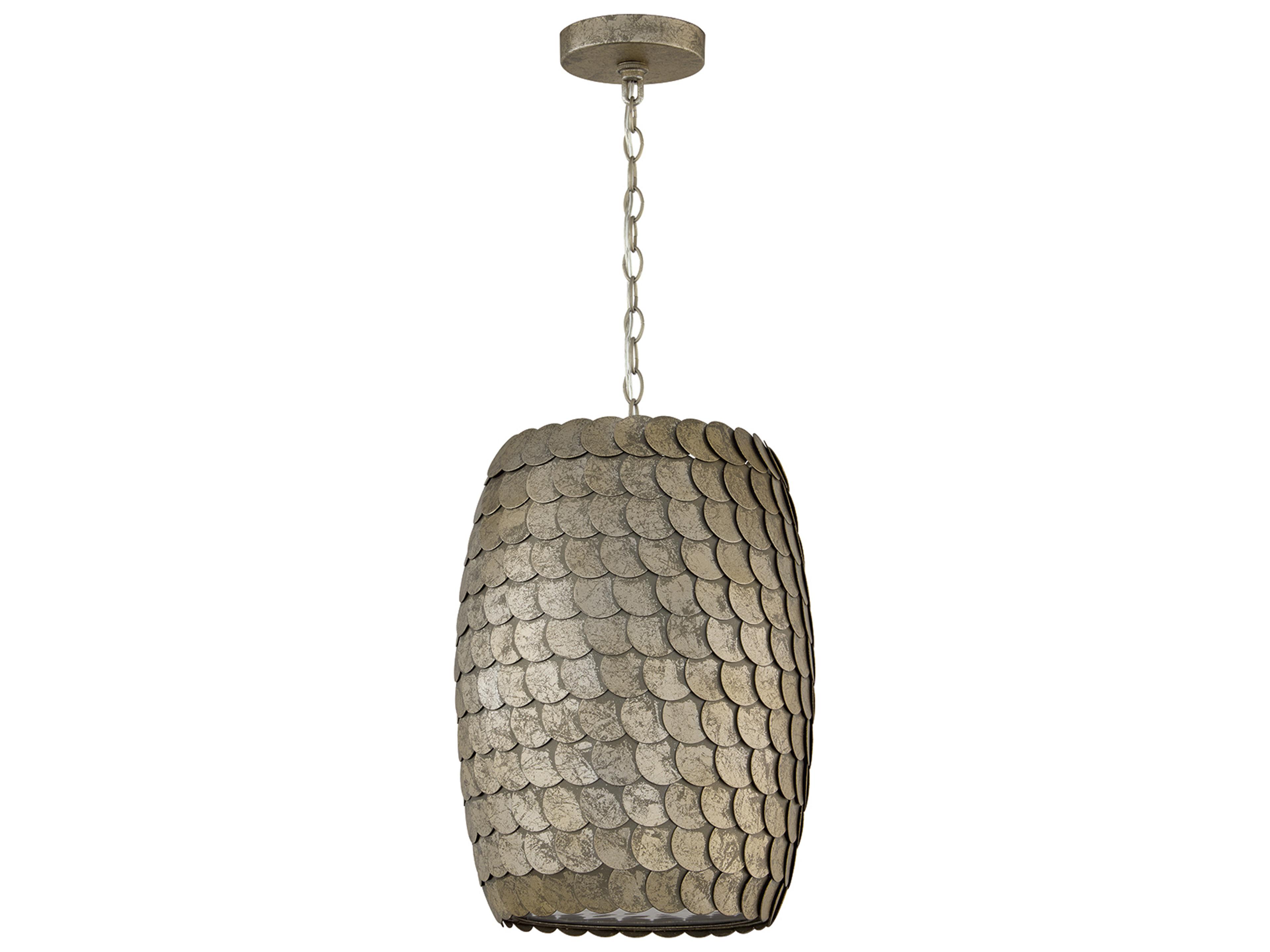 Delphine 1-light Grecian Luster Brass Round Mini Pendant