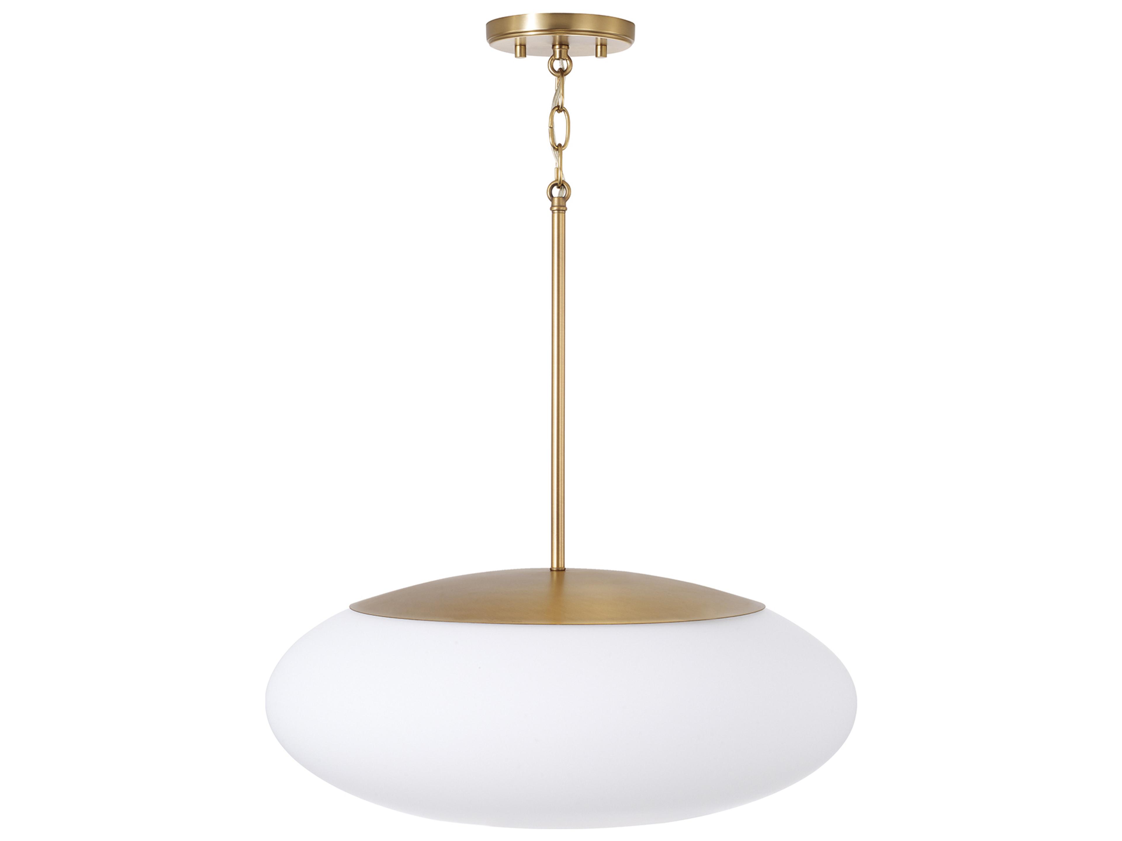 Capital Lighting Soren 1-light Aged Brass Round Pendant