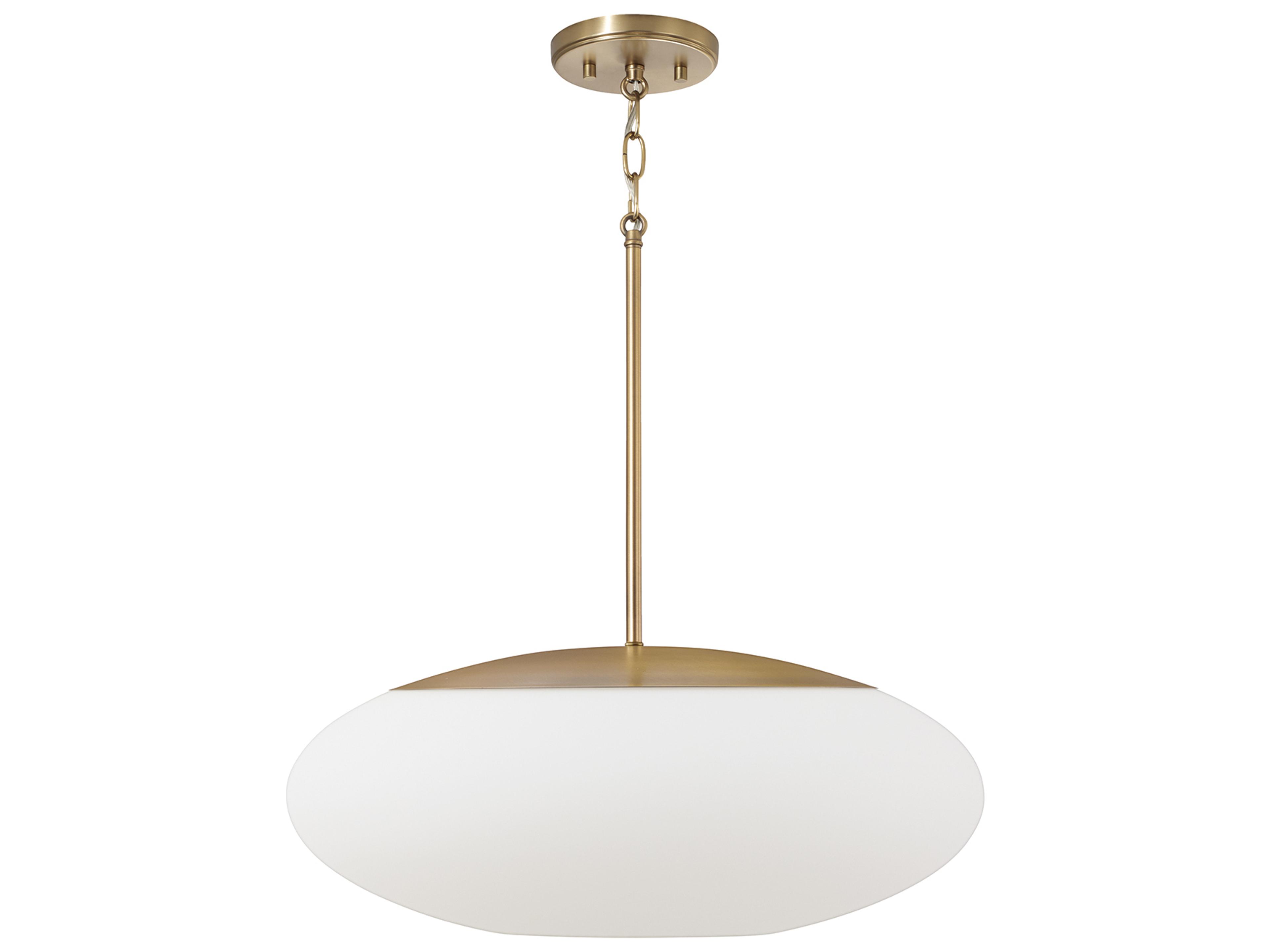 Capital Lighting Soren 1-light Aged Brass Round Pendant