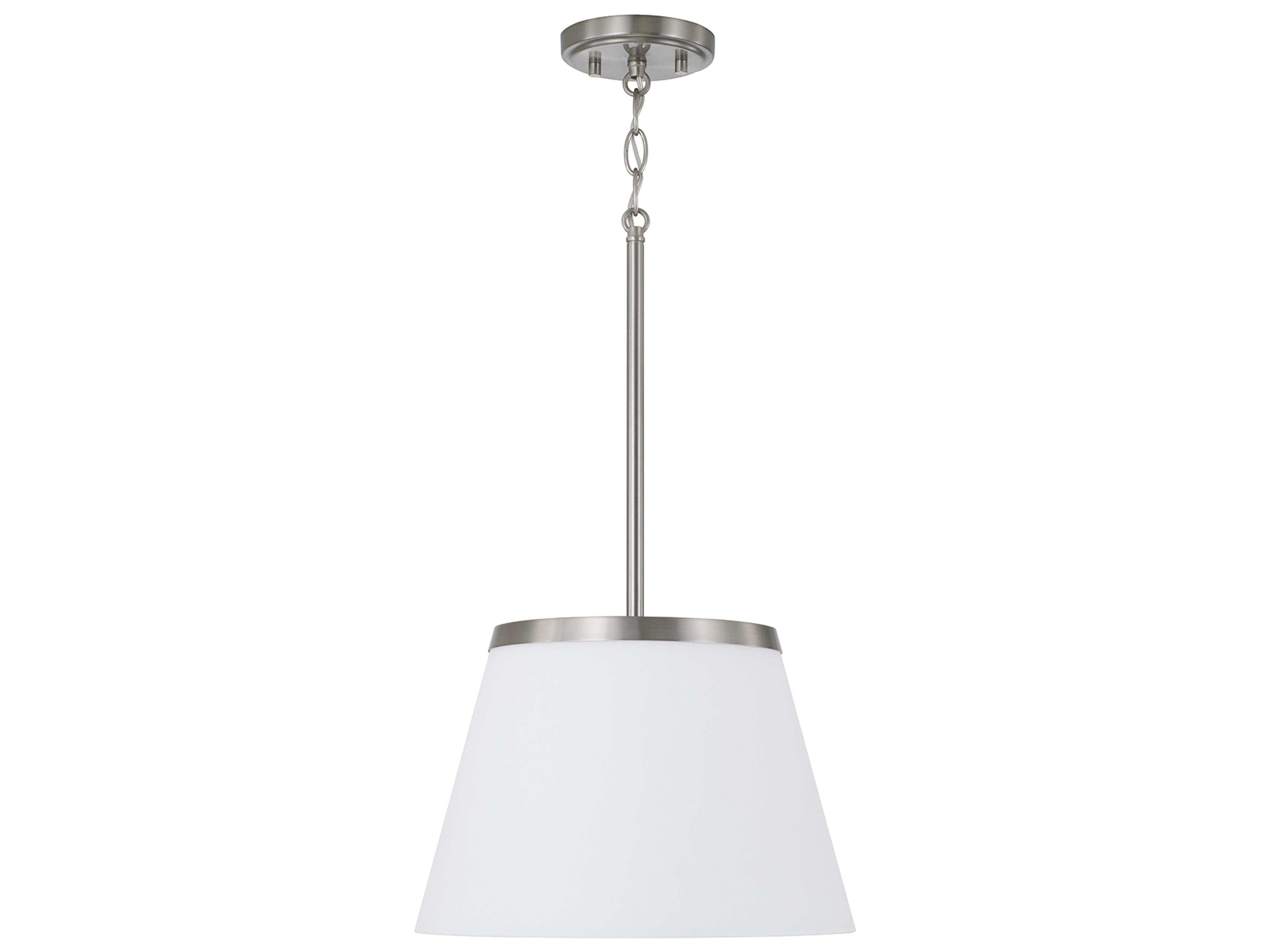 Drake 1-light Brushed Nickel Round Pendant