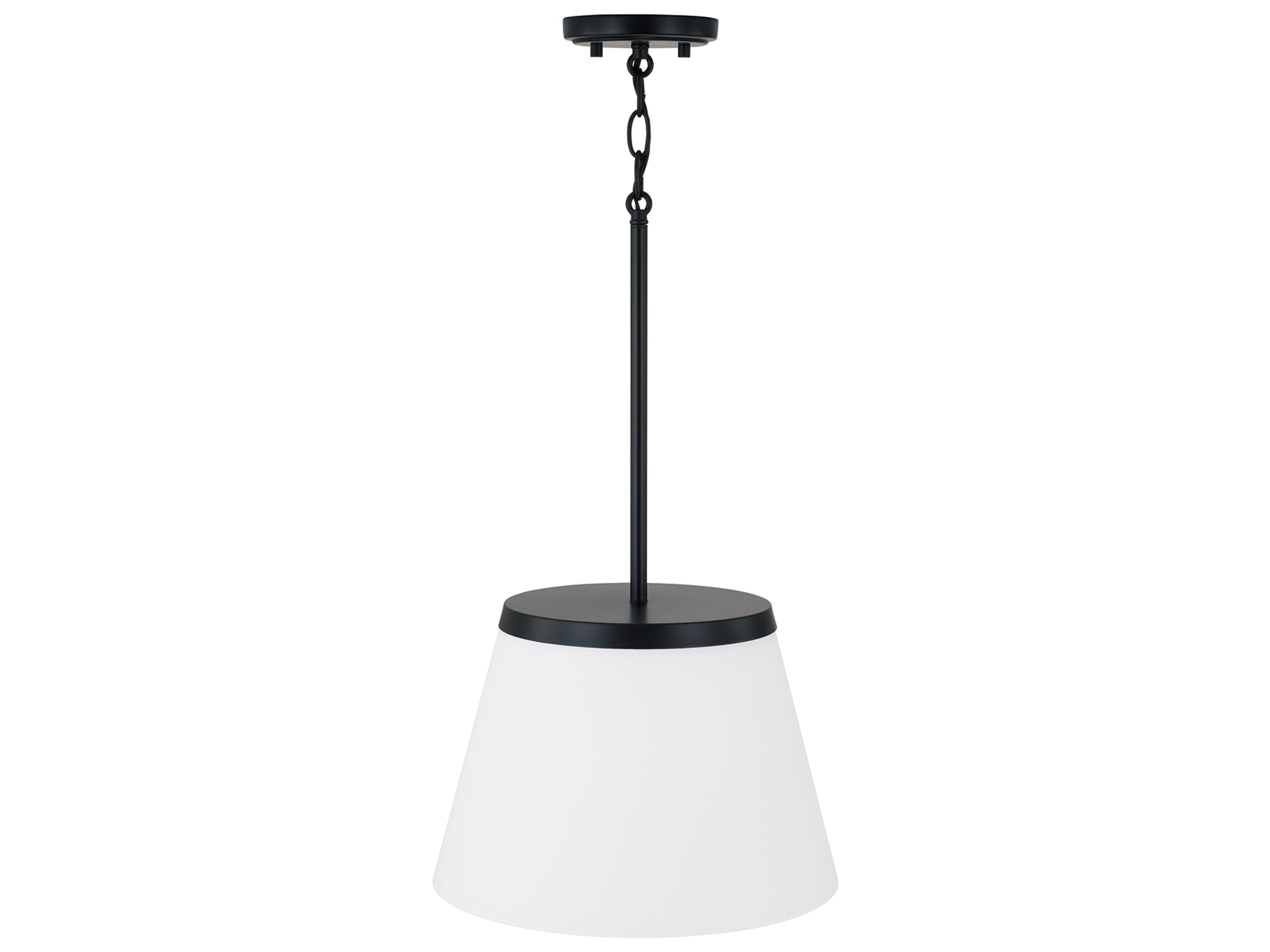 Capital Lighting Drake 1-light Matte Black Pendant