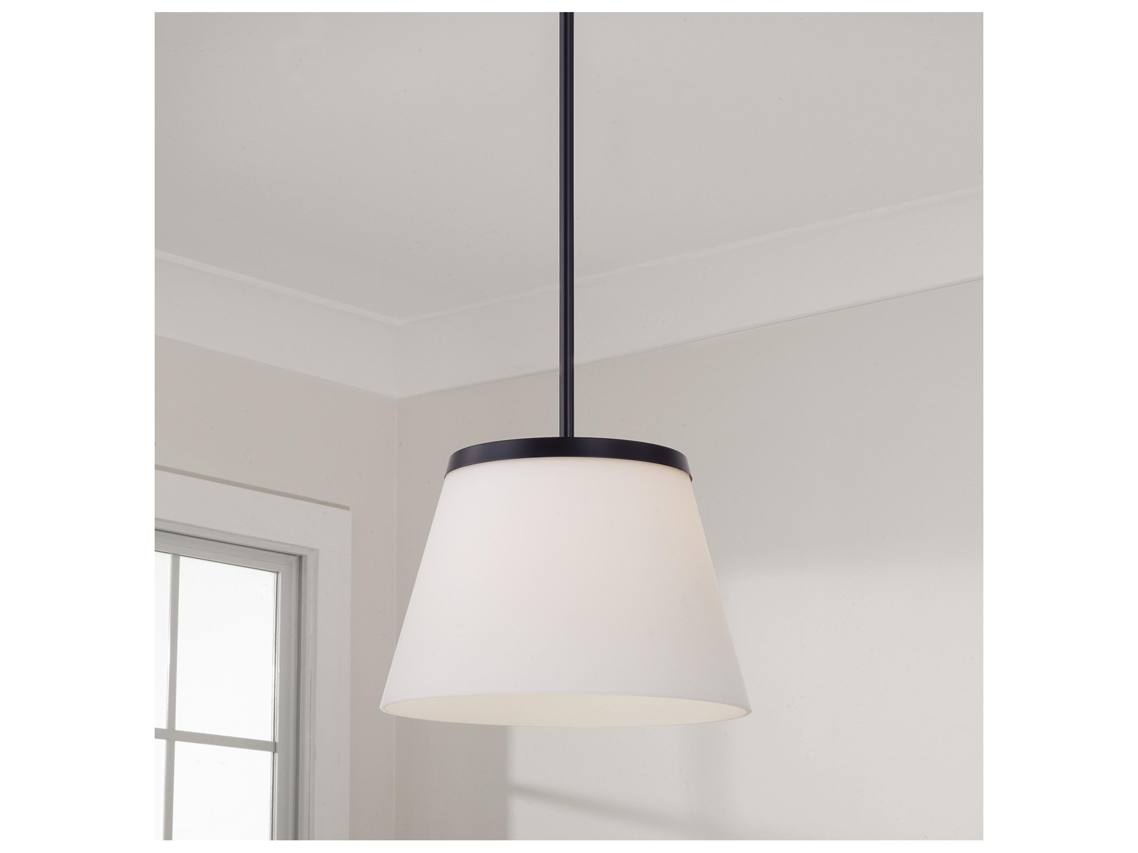 Capital Lighting Drake 1-light Matte Black Pendant