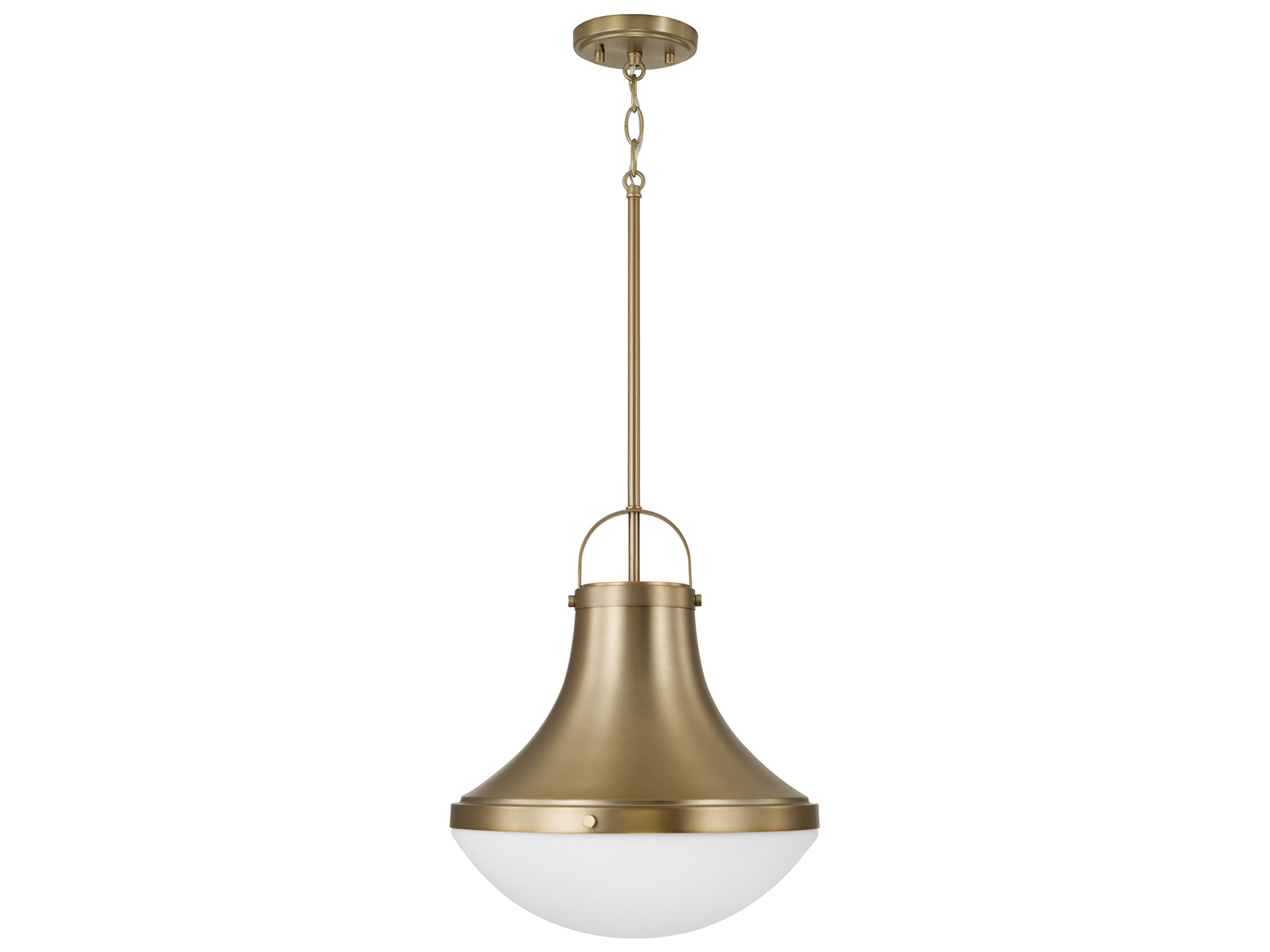 Arlo 1-light Aged Brass Round Pendant