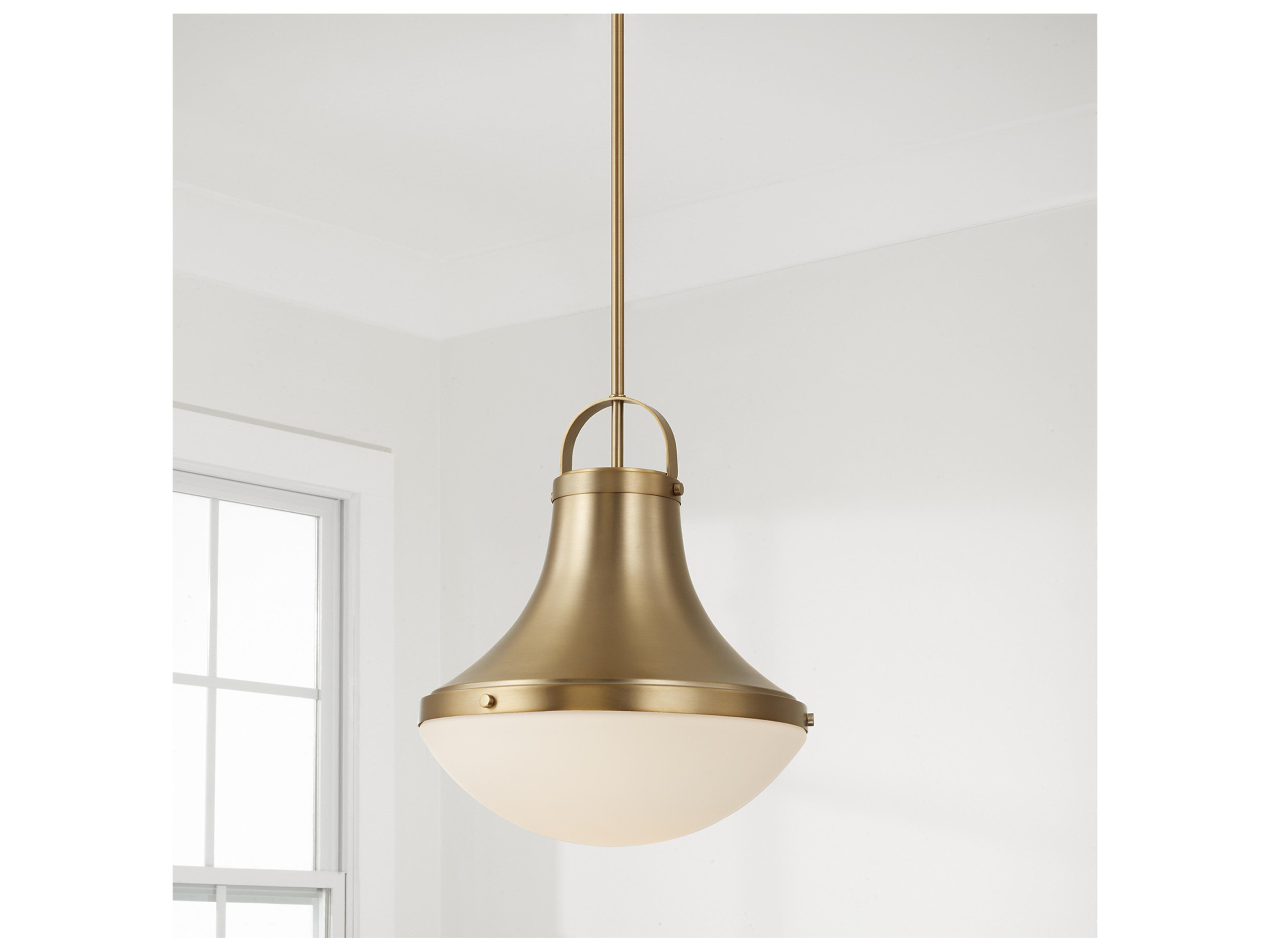 Capital Lighting Arlo 1-light Aged Brass Round Pendant