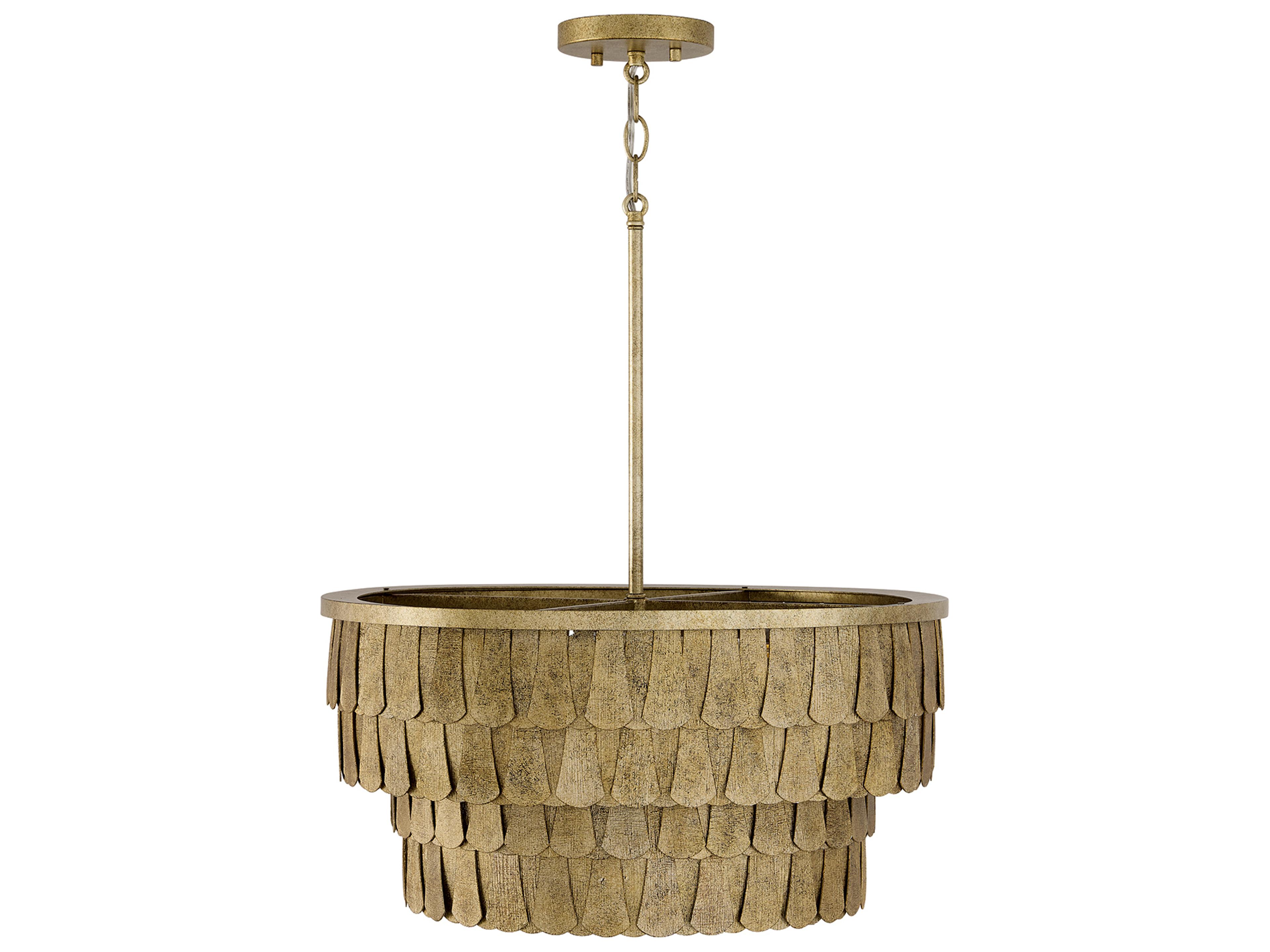 Arden 4-light Ancestral Gold Geometric Pendant