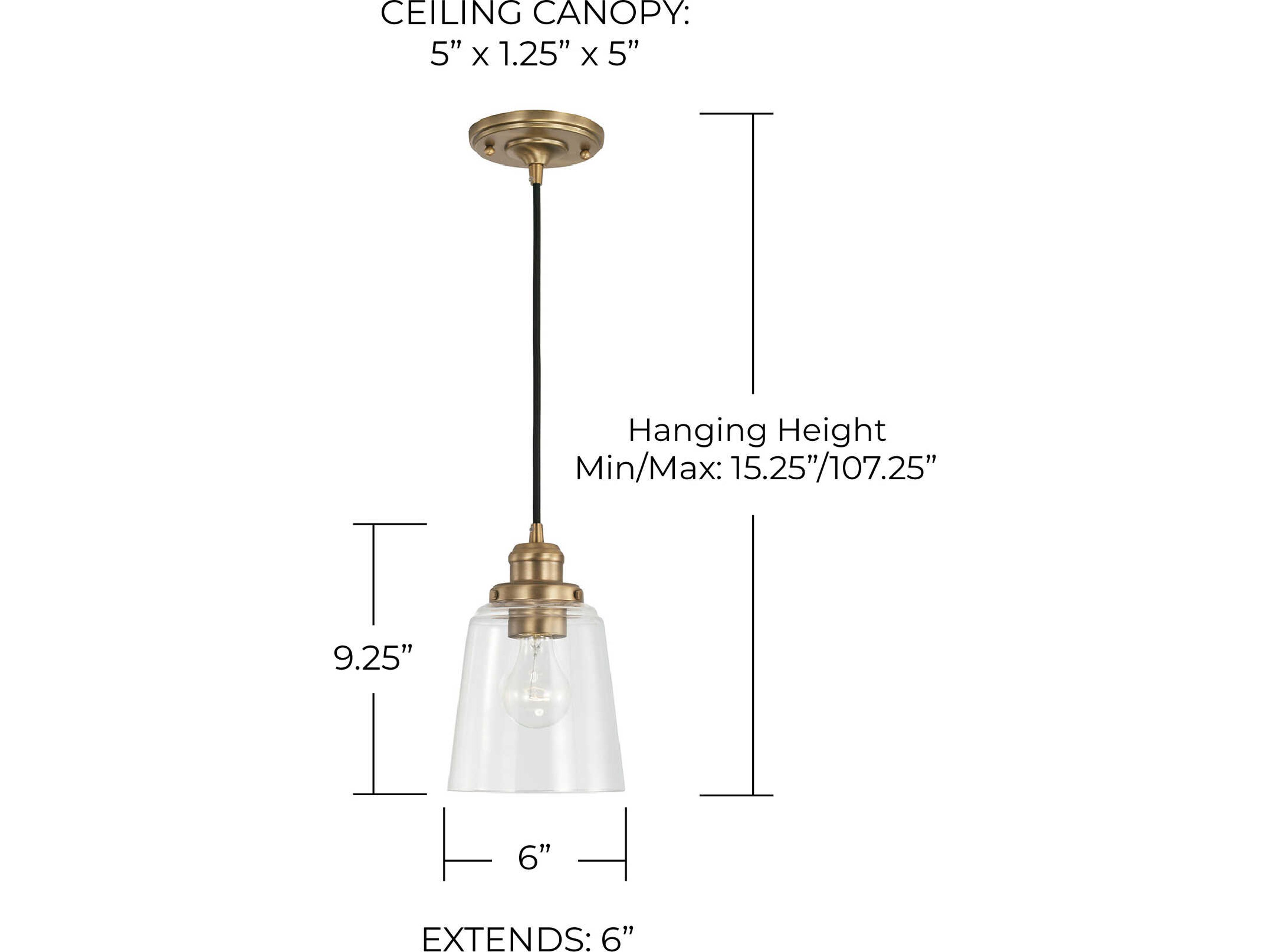 Capital Lighting Fallon 1-Light Aged Brass Glass Bell Mini Pendant