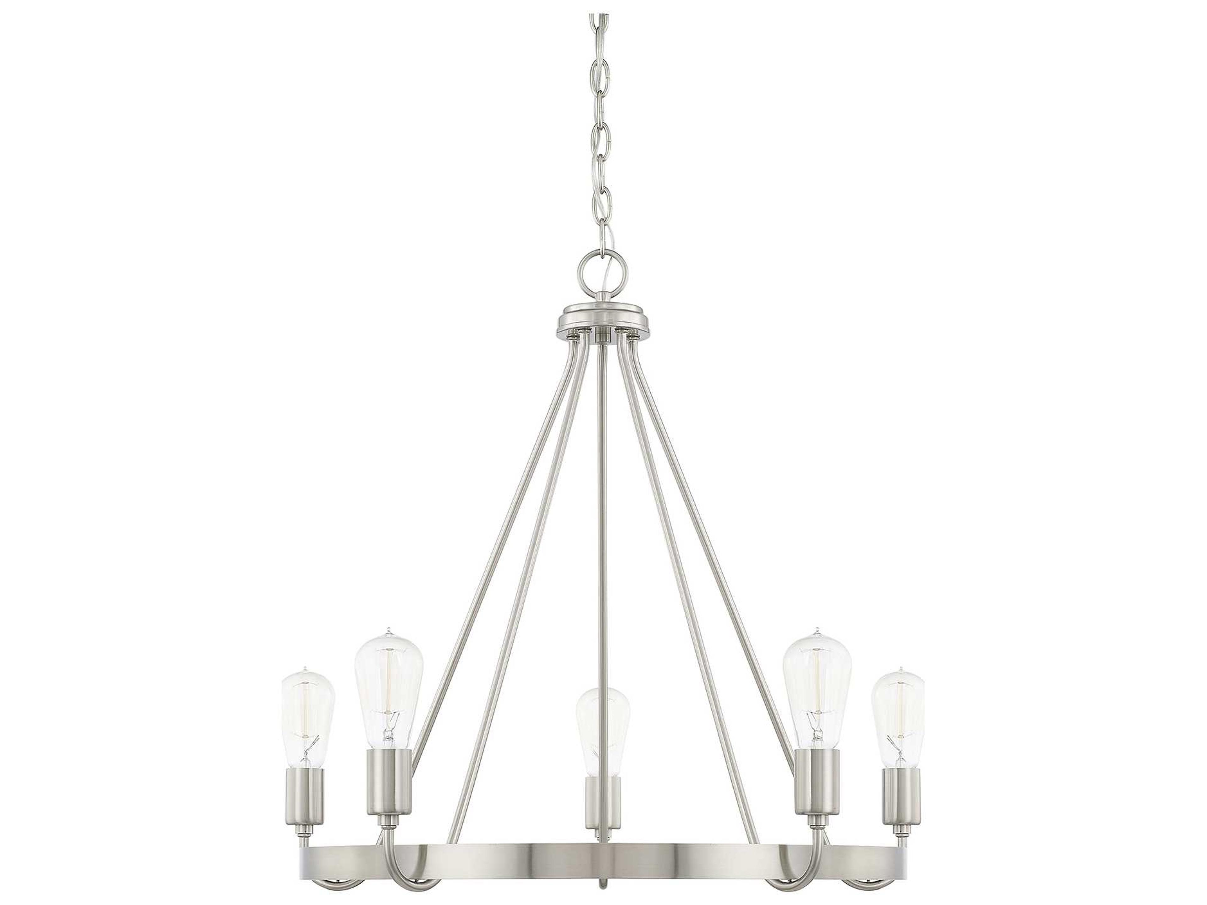 Tanner 5-Light Brushed Nickel Chandelier