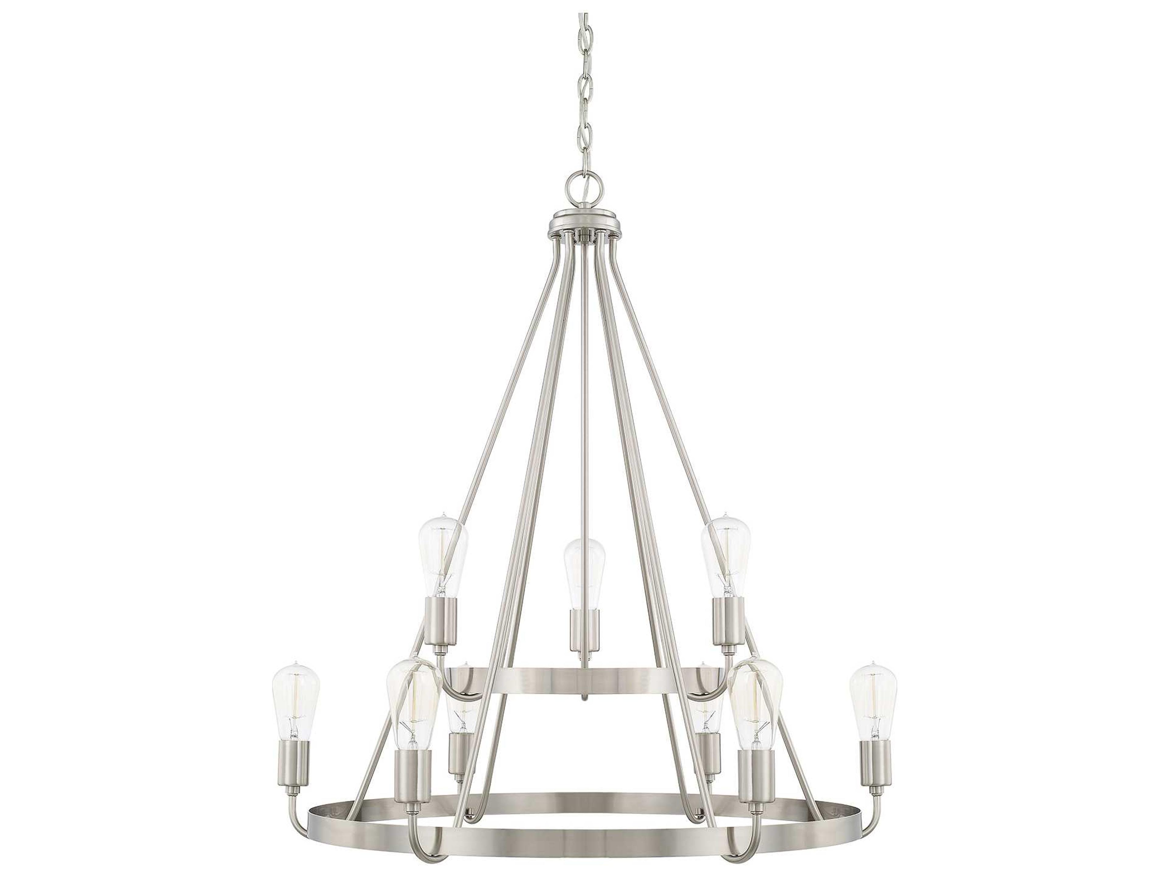 Tanner 9-Light Brushed Nickel Chandelier