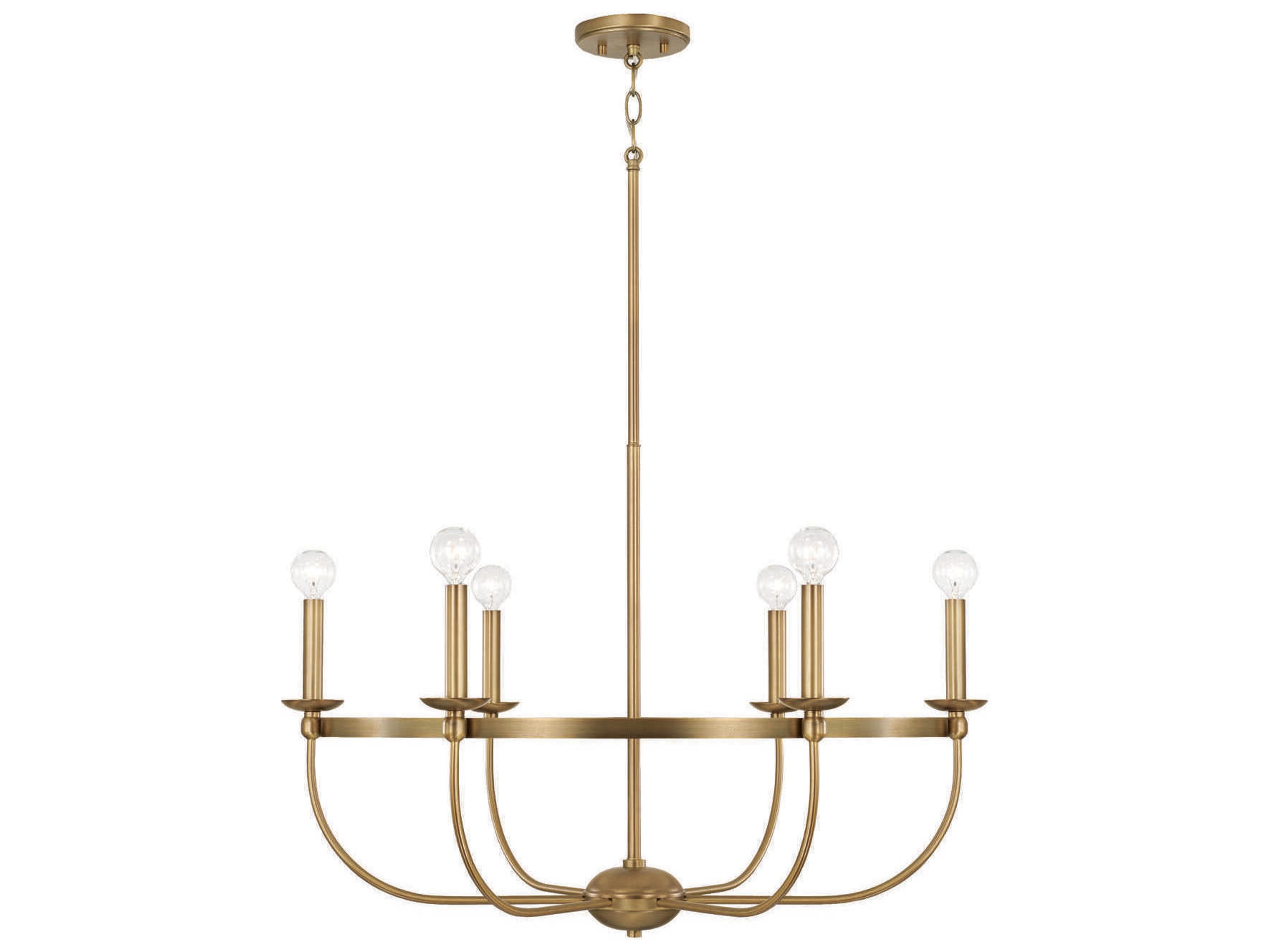 Rylann 6-Light Aged Brass Chandelier