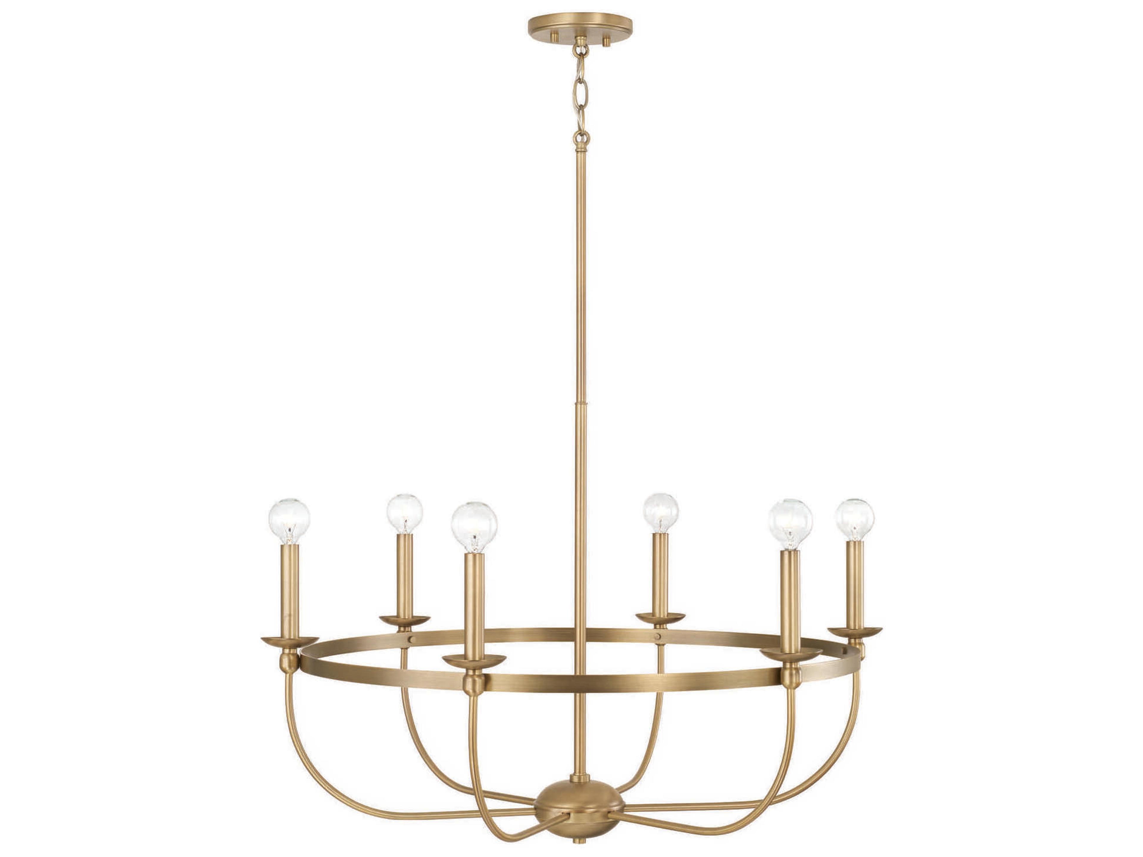 Capital Lighting Rylann 6-Light Aged Brass Chandelier