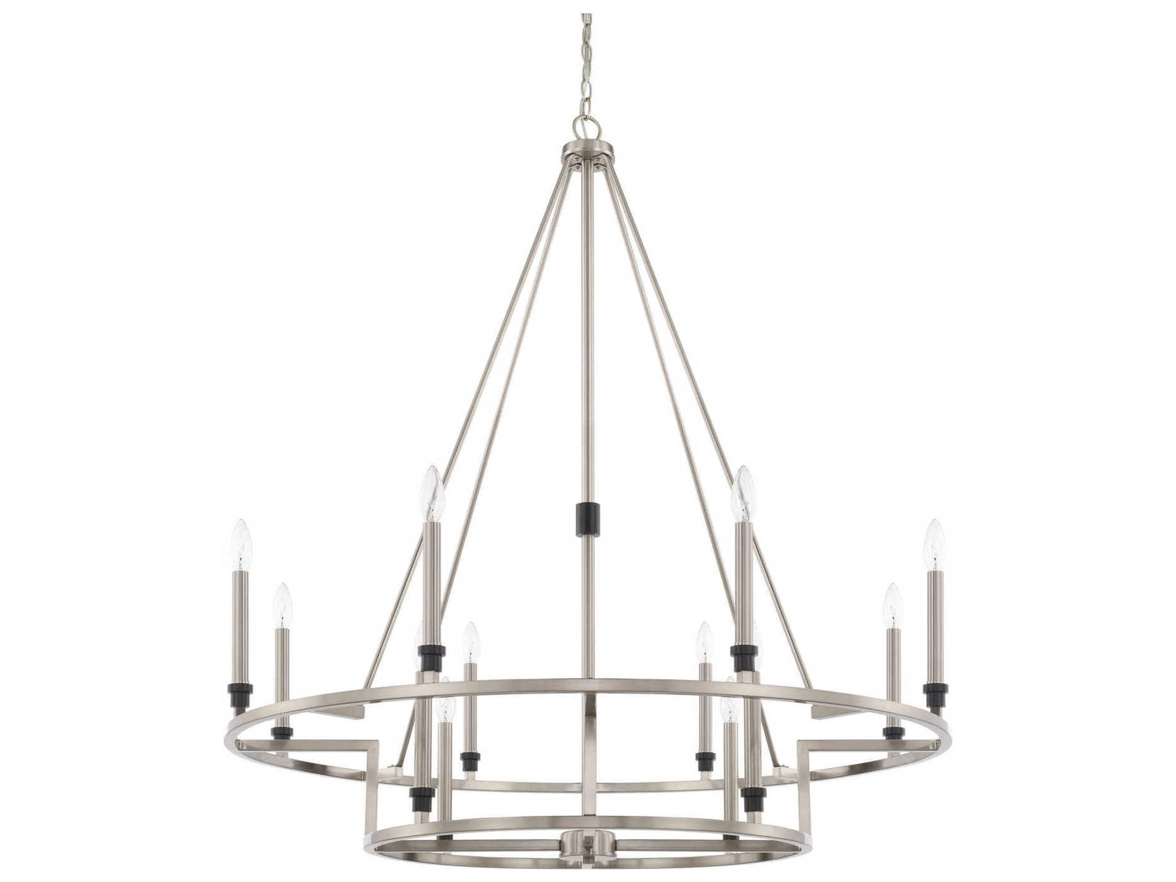 Tux 12-Light Black Tie Candelabra Tiered Chandelier