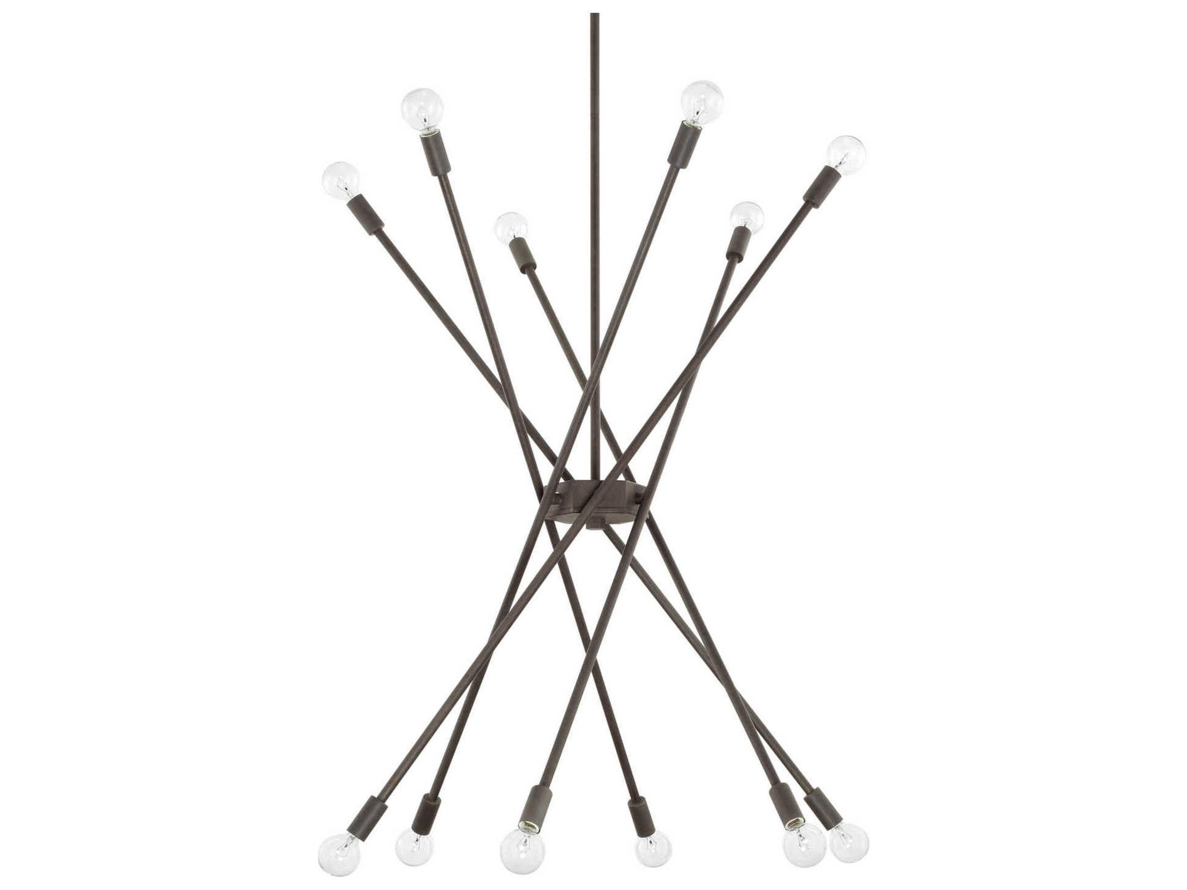 12-Light Nordic Grey Candelabra Sputnik Chandelier