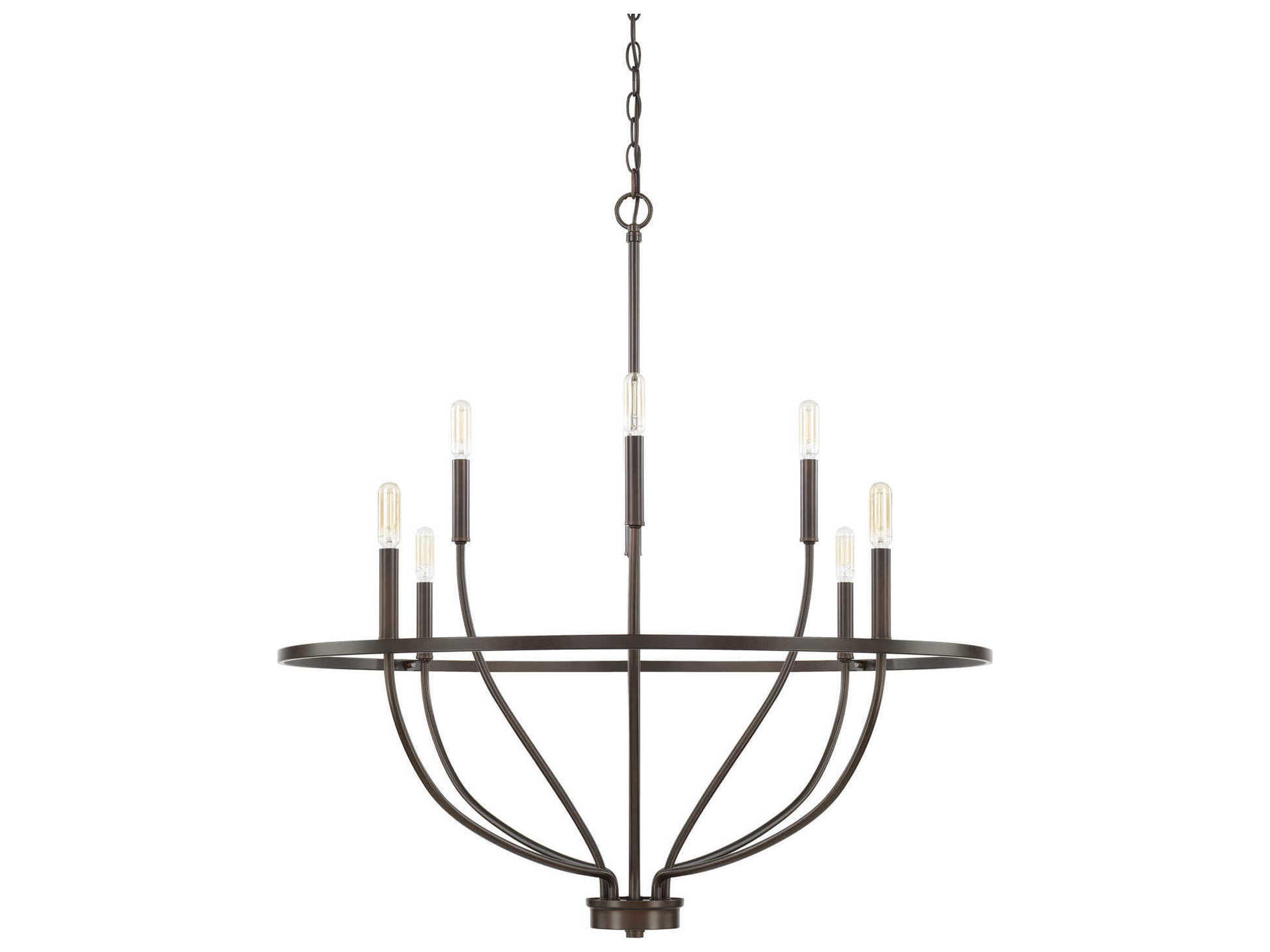Greyson 8-Light Bronze Candelabra Chandelier
