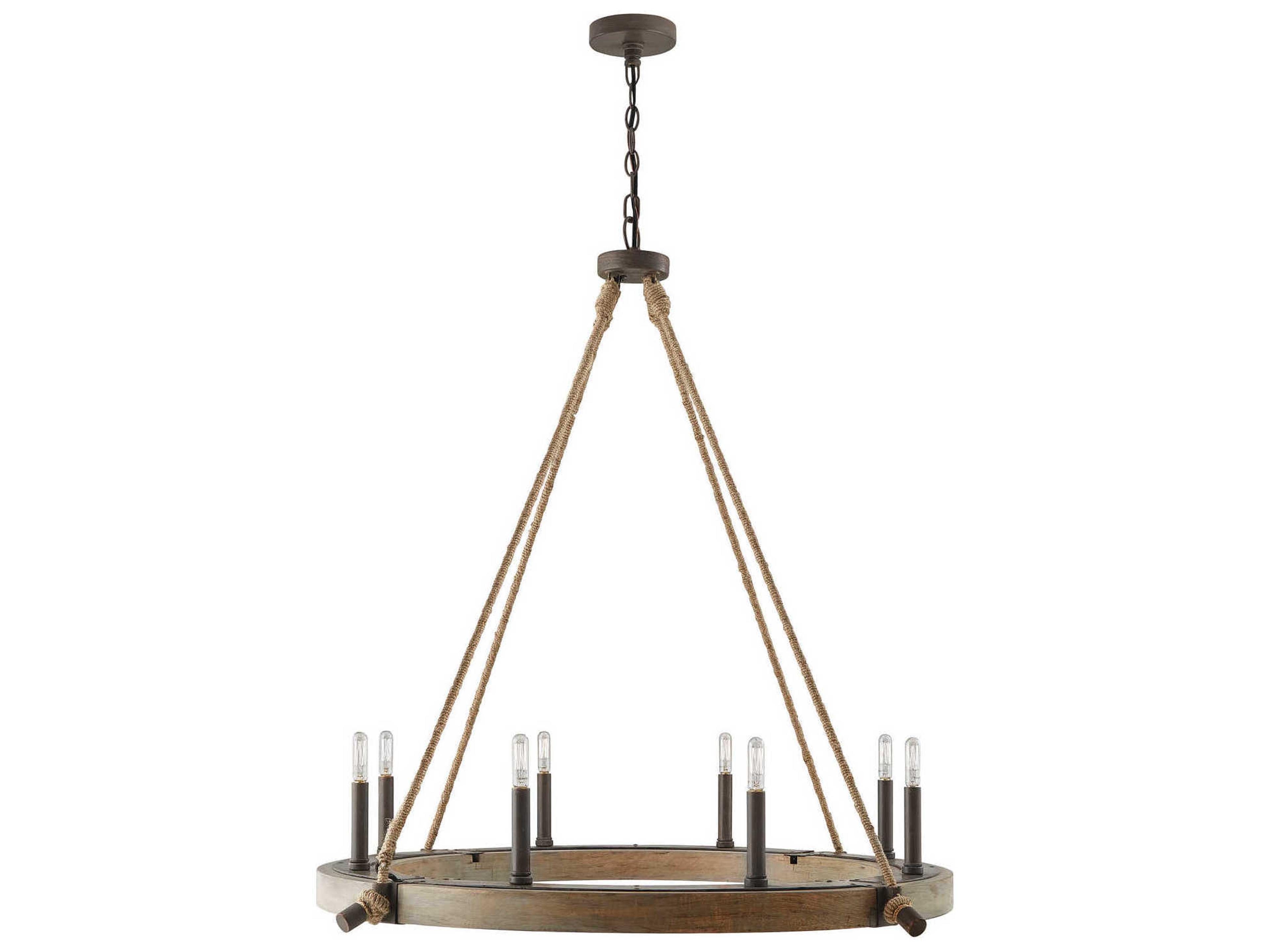 Tybee 8-Light Nordic Grey Candelabra Chandelier