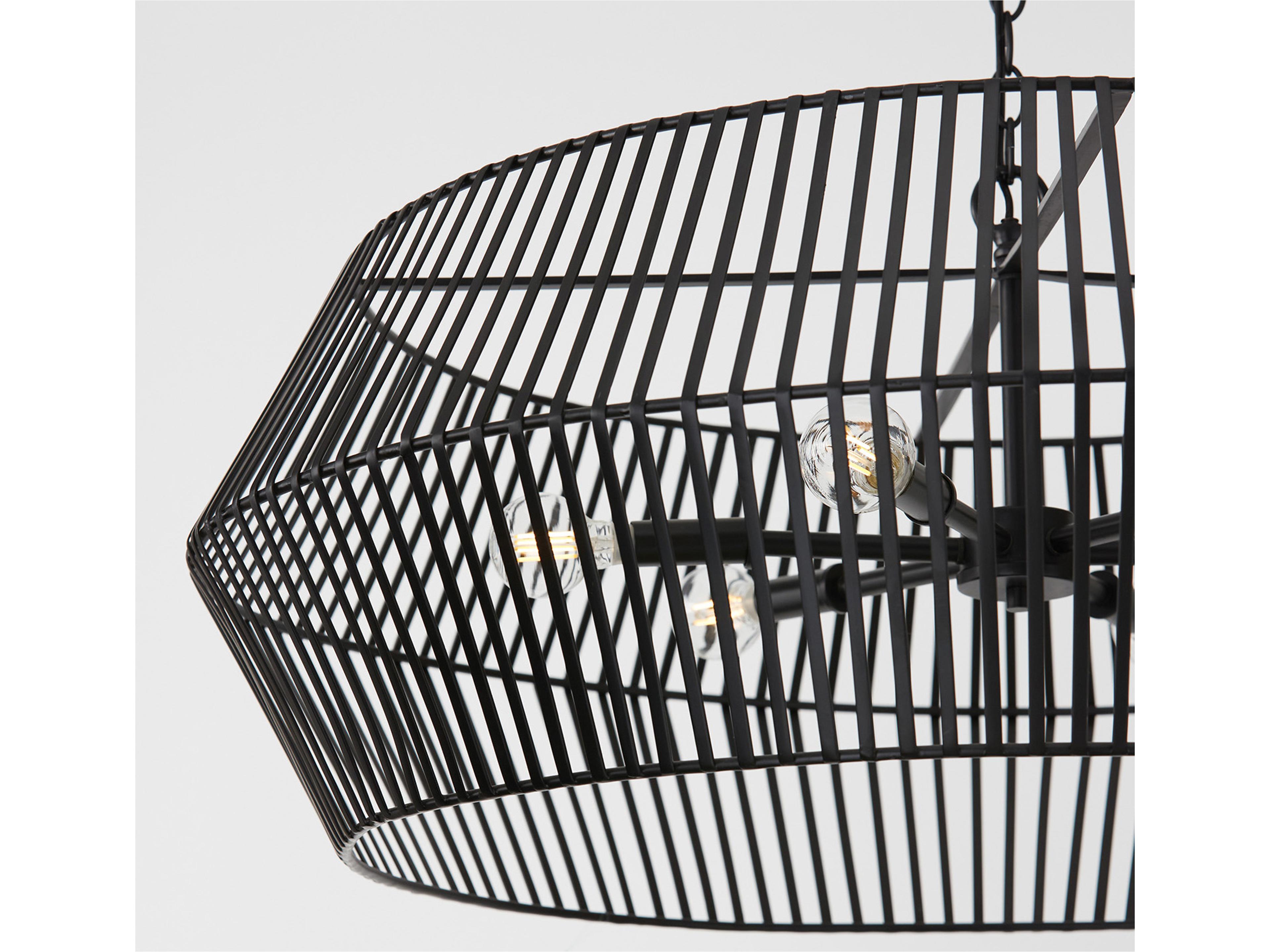 Capital Lighting Kaiya 6-Light Matte Black Drum Chandelier