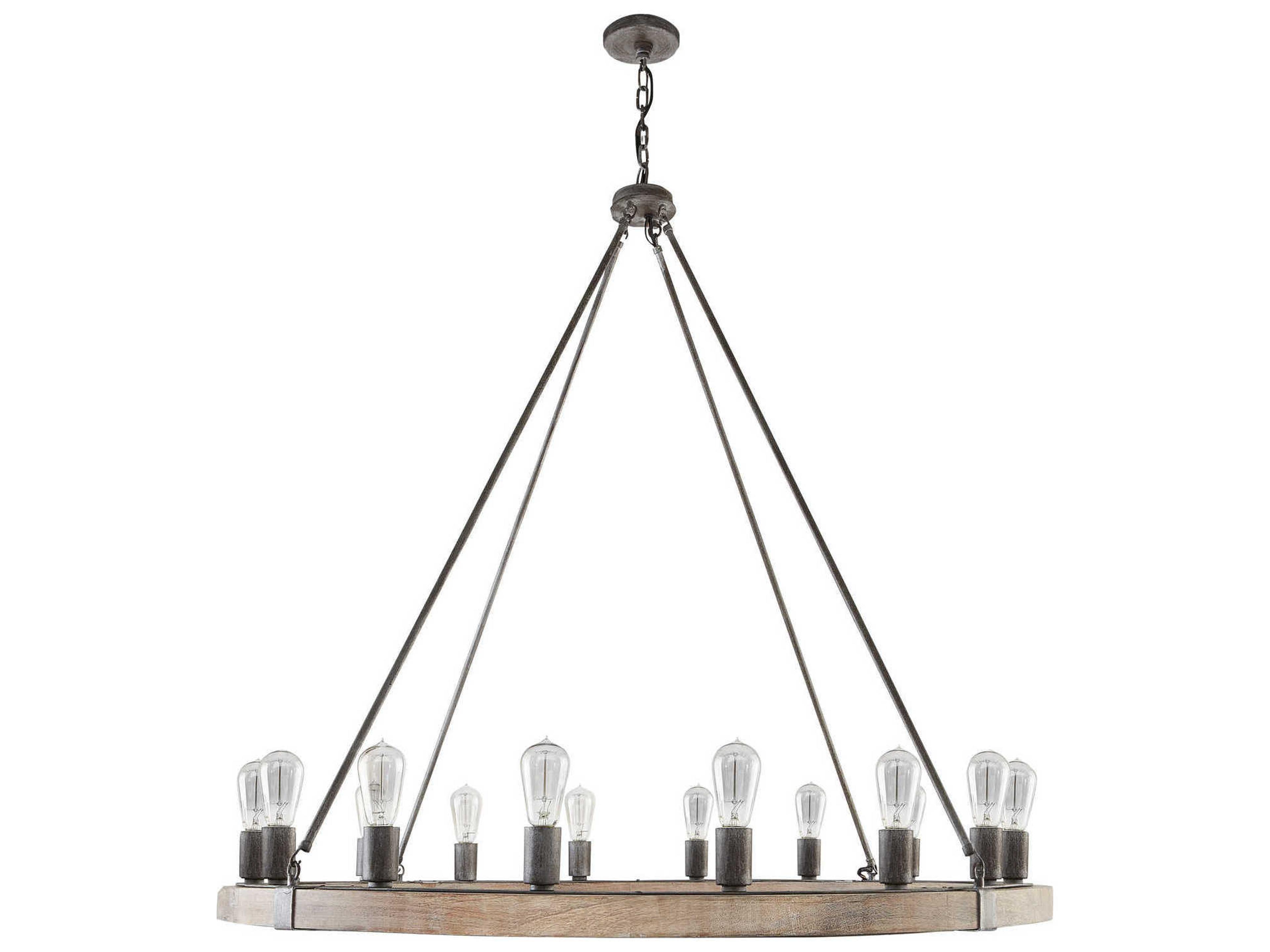 16-Light6-Light Urban Wash Gray Chandelier