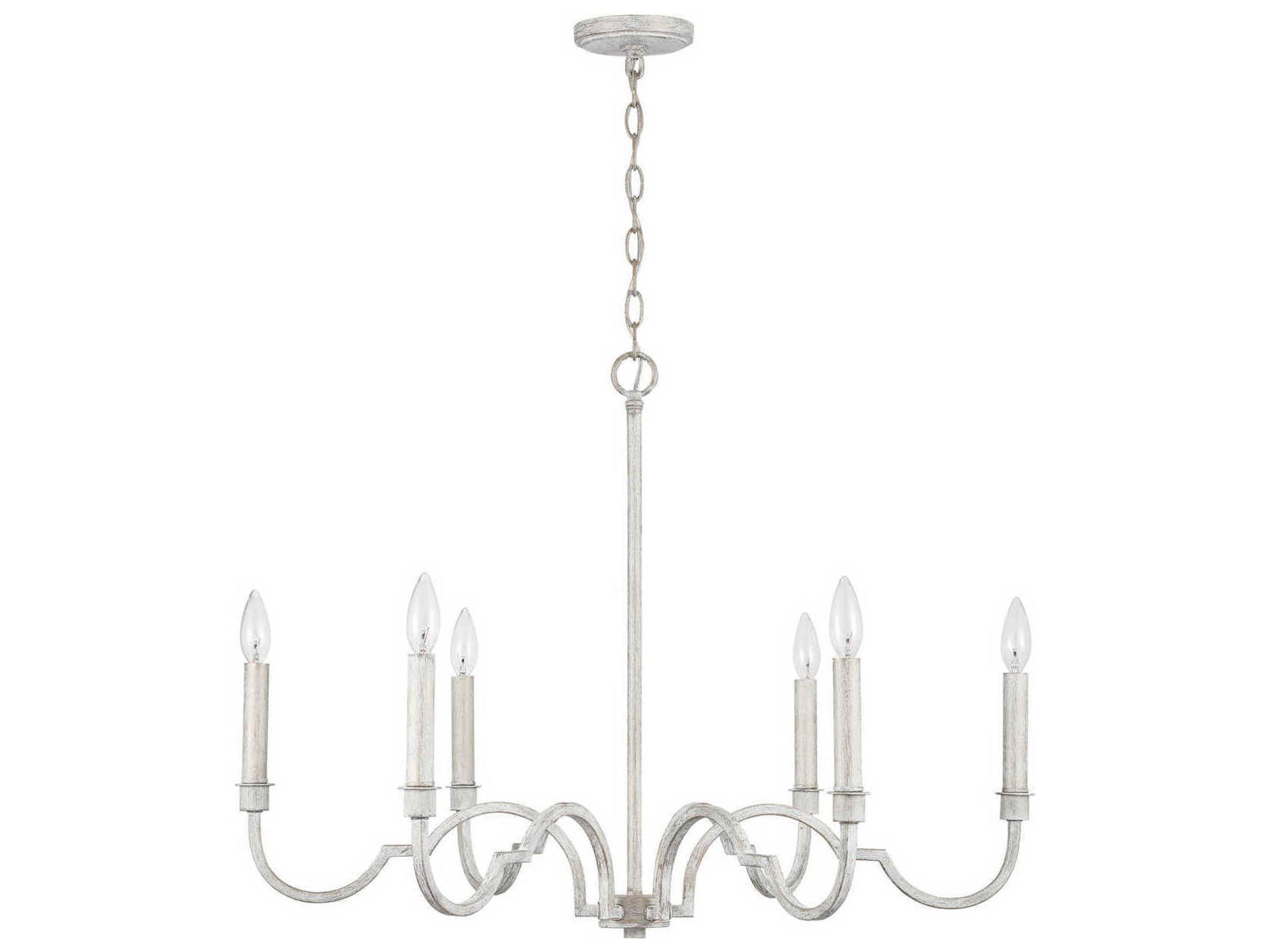 Demi 6-Light Winter White Candelabra Chandelier