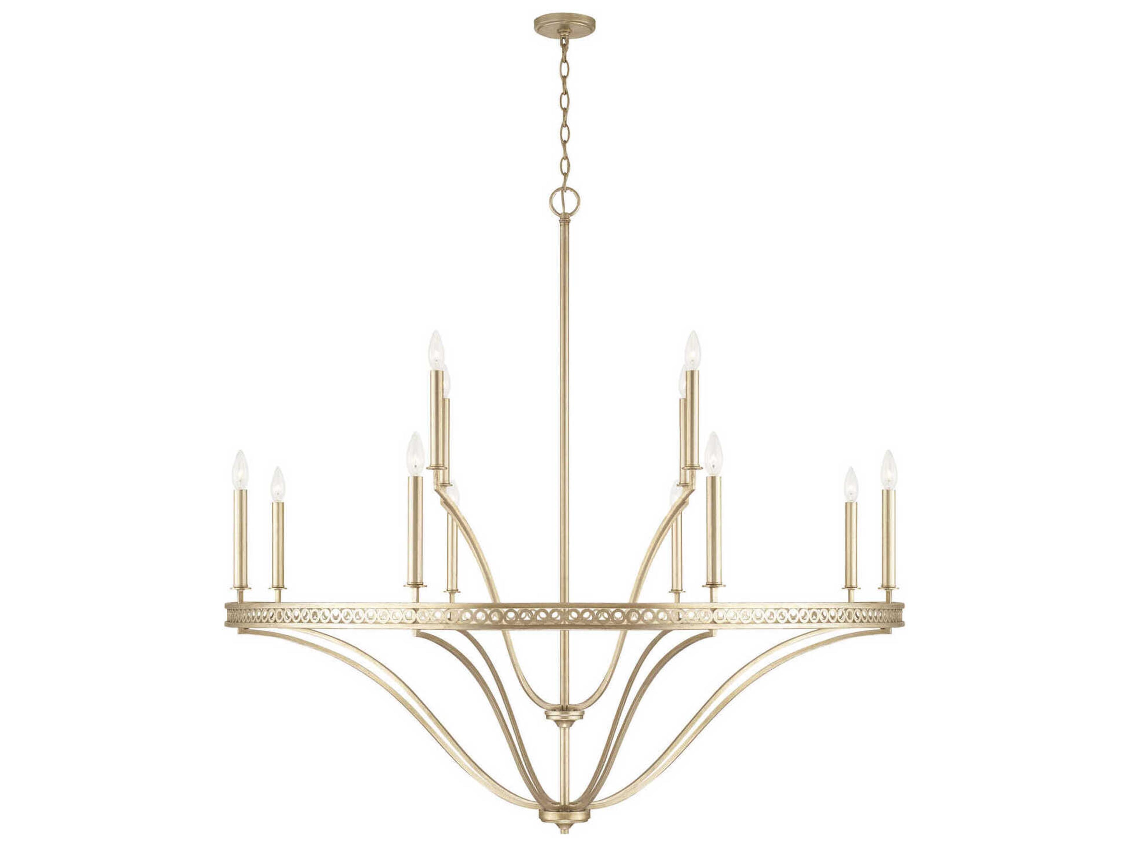 Isabella 12-Light Winter Gold Candelabra Chandelier