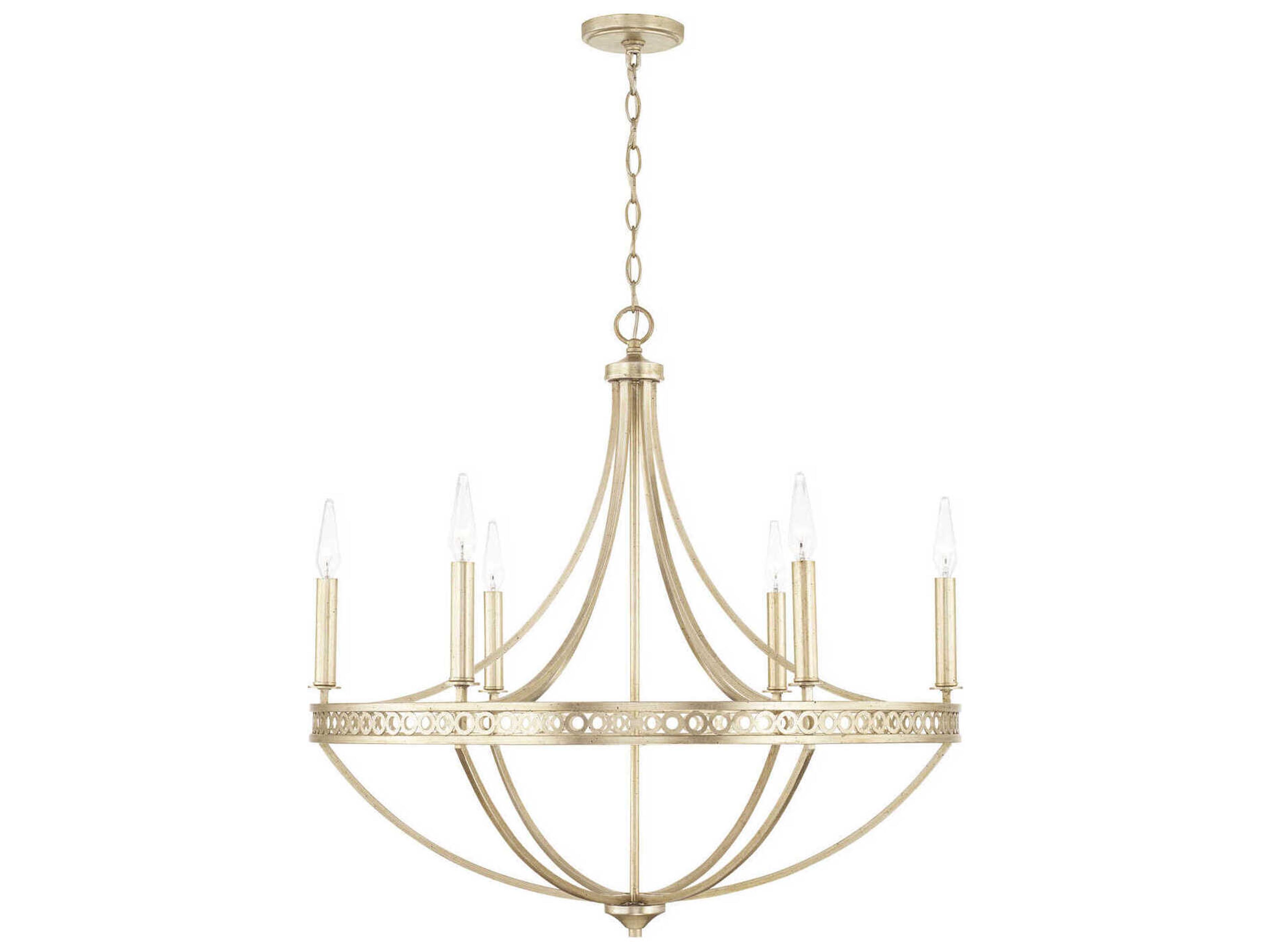 Isabella 6-Light Winter Gold Candelabra Chandelier
