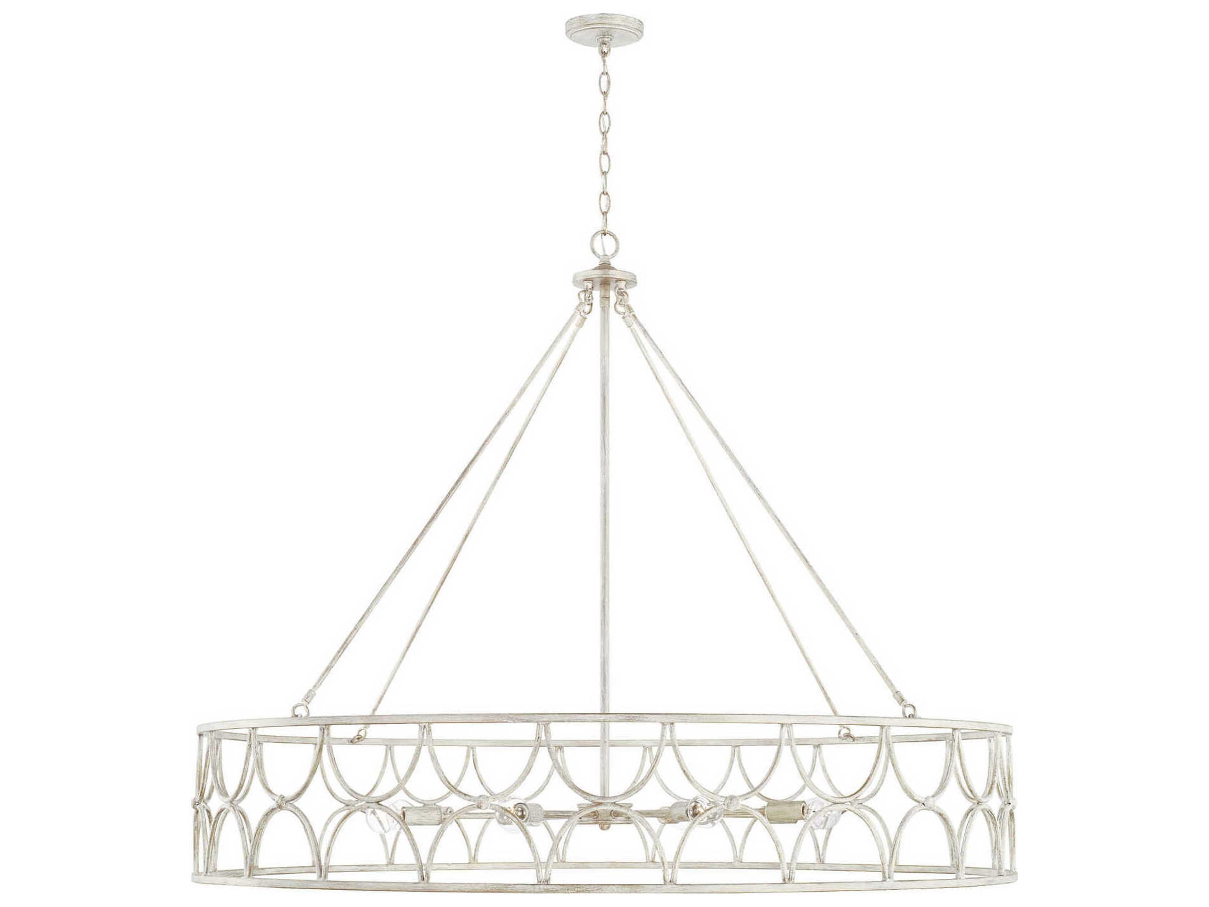 Ricci 8-Light Winter White Candelabra Chandelier