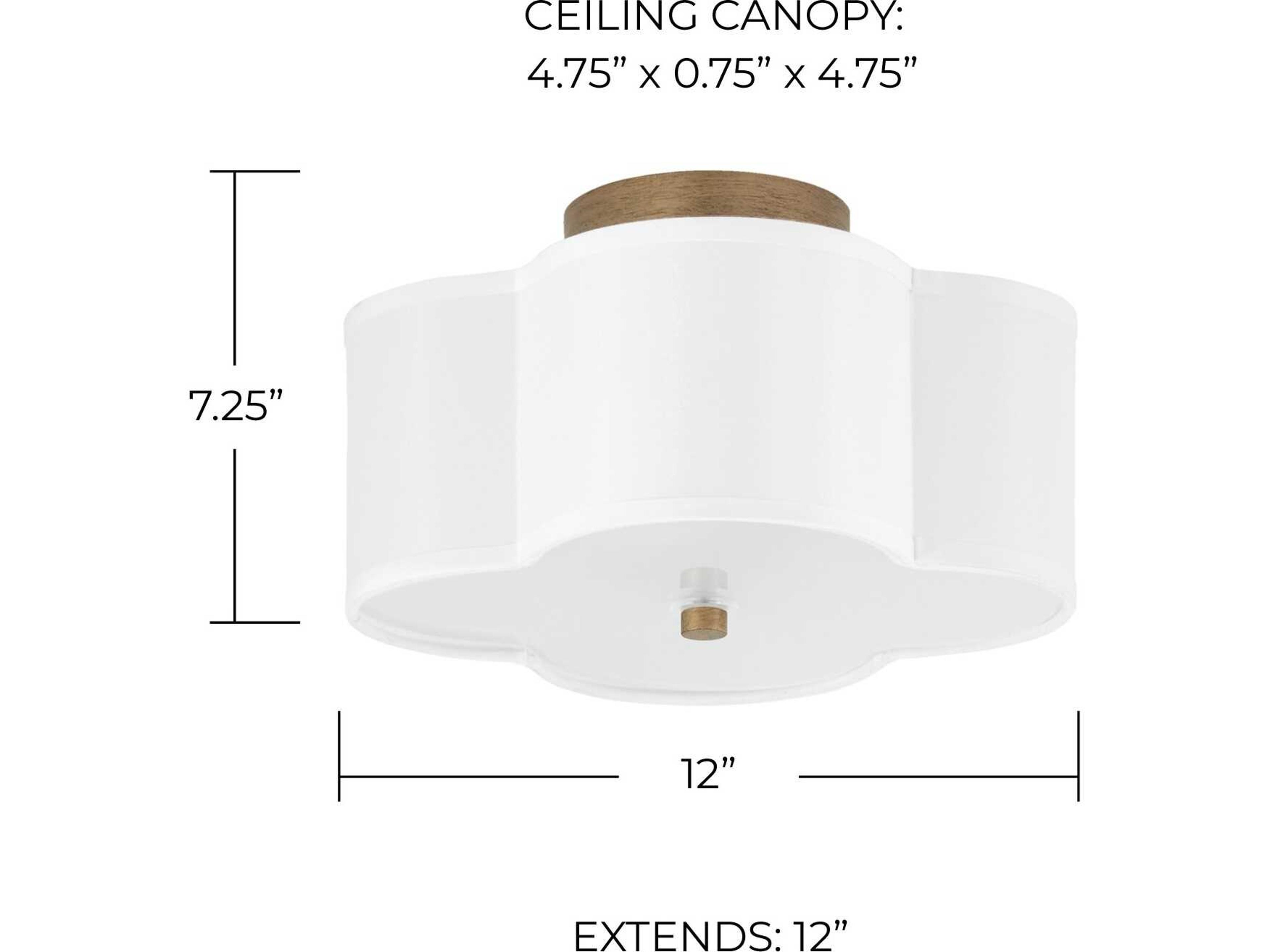 Capital Lighting Quinn 2-Light Brushed Gold Semi Flush Mount