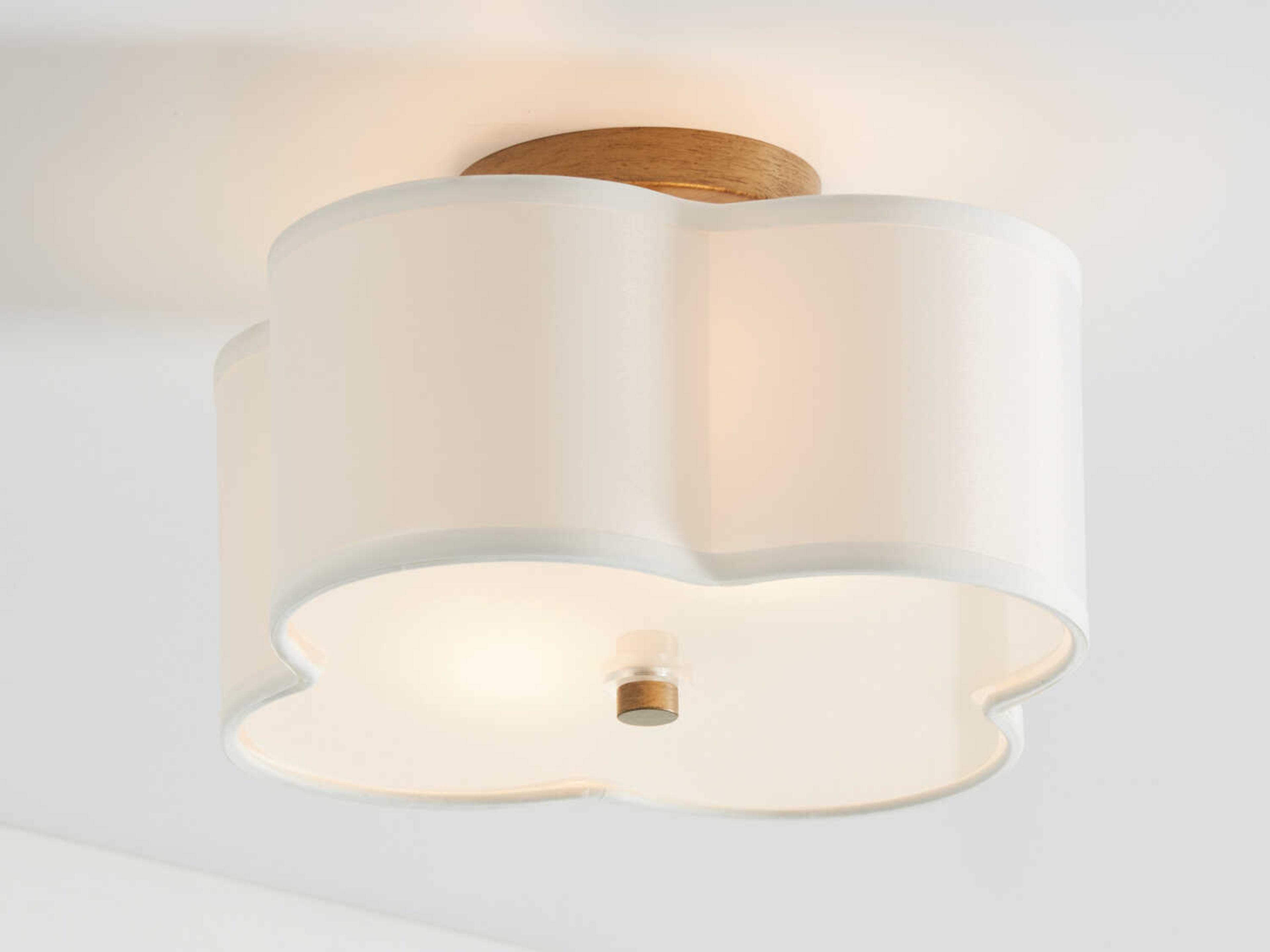 Capital Lighting Quinn 2-Light Brushed Gold Semi Flush Mount