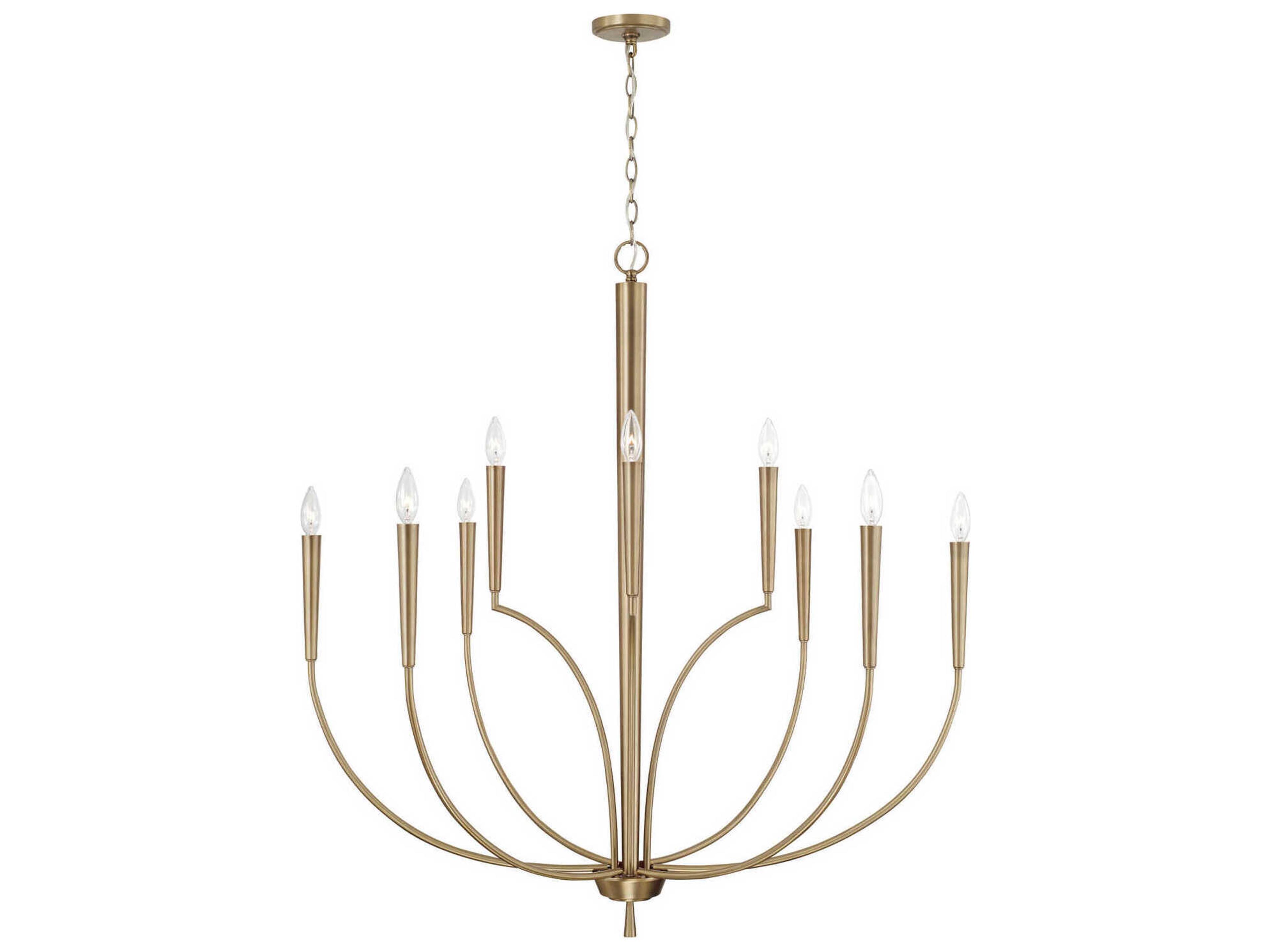 Holden 10-Light Aged Brass Tiered Chandelier