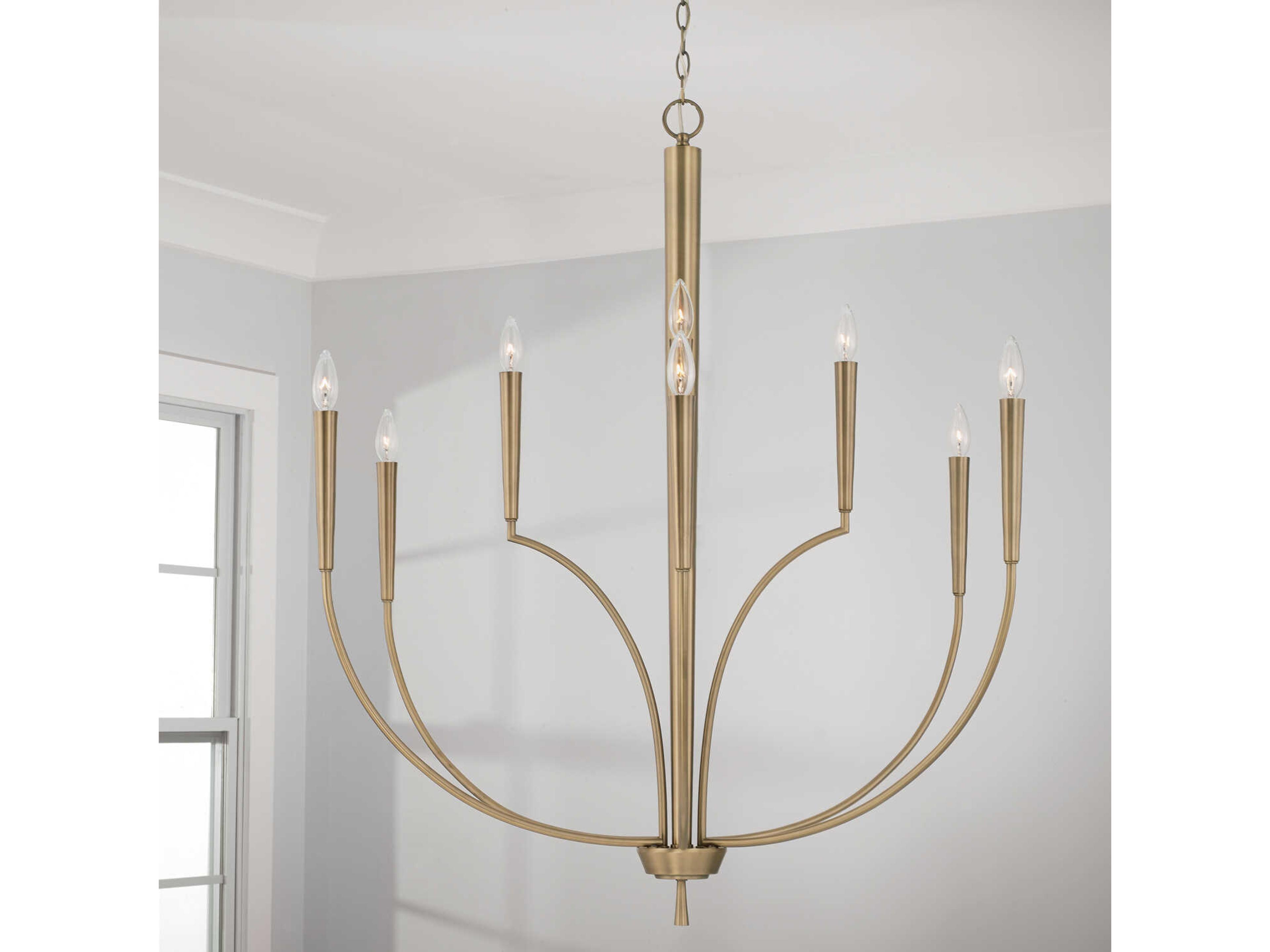 Capital Lighting Holden 10-Light Aged Brass Tiered Chandelier
