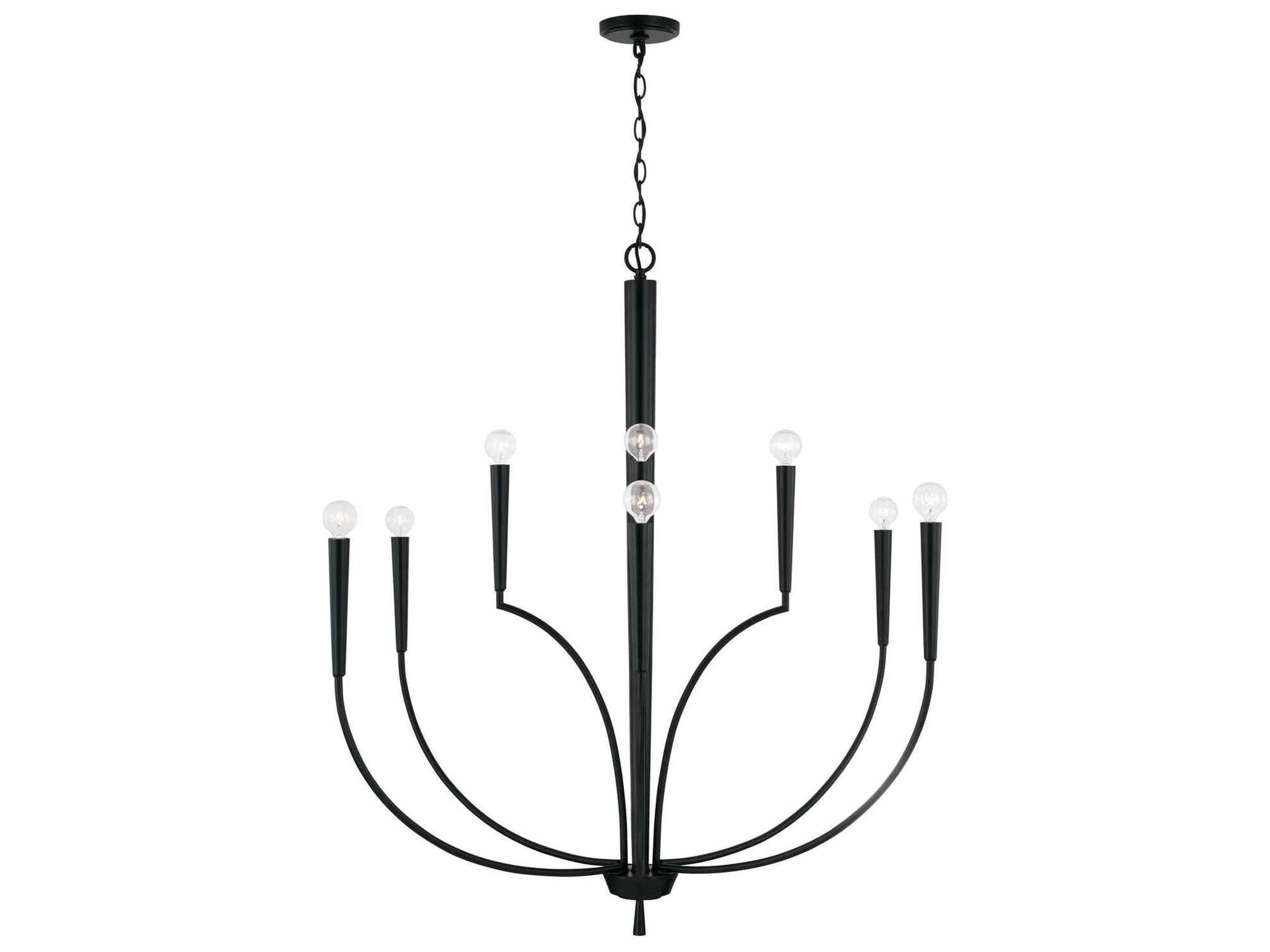 Capital Lighting Holden 10-Light Matte Black Tiered Chandelier