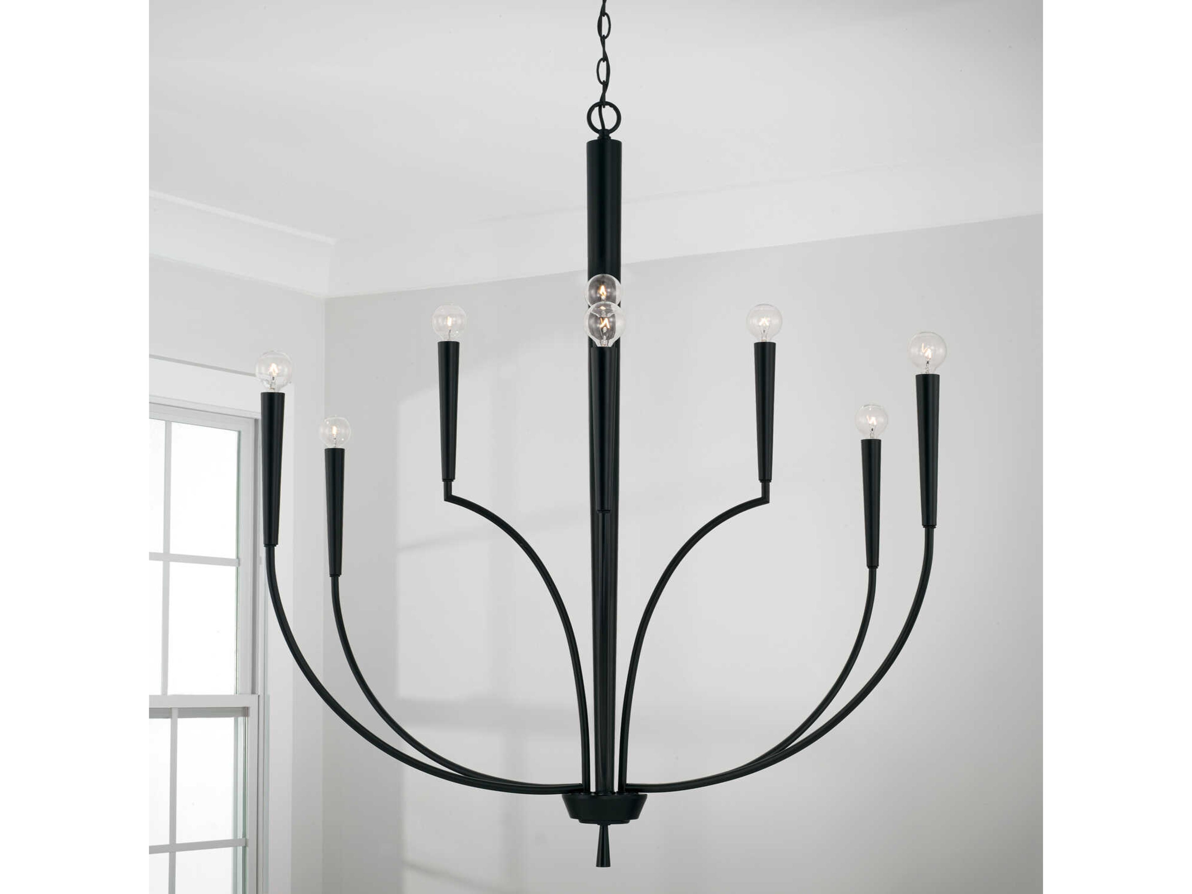 Capital Lighting Holden 10-Light Matte Black Tiered Chandelier