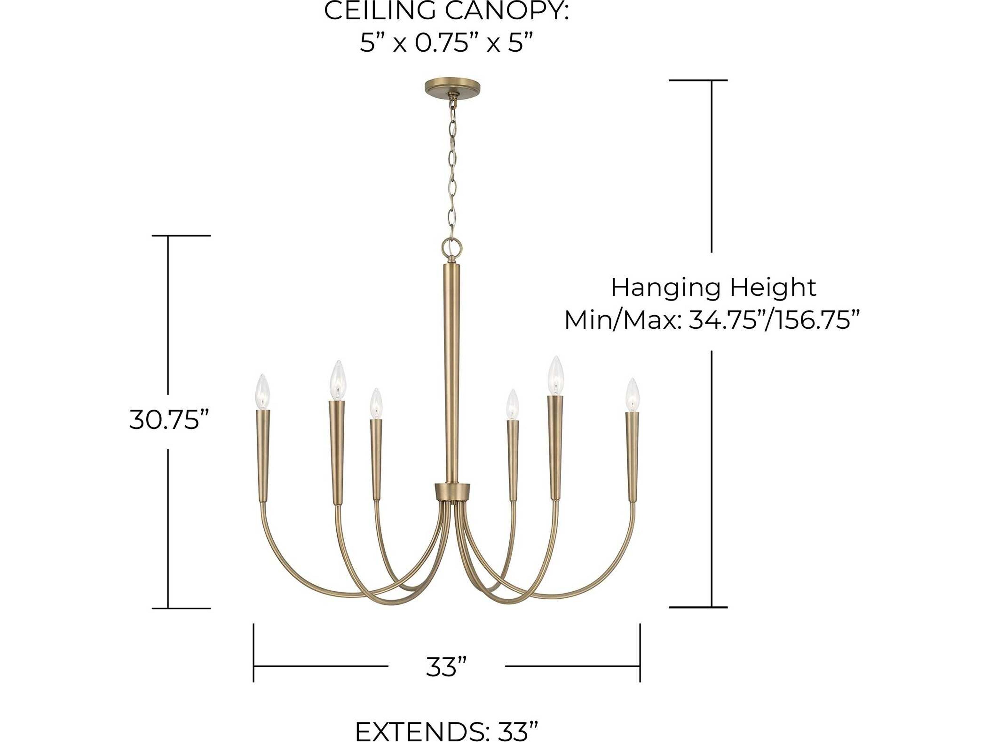 Capital Lighting Holden 6-Light Aged Brass Tiered Chandelier