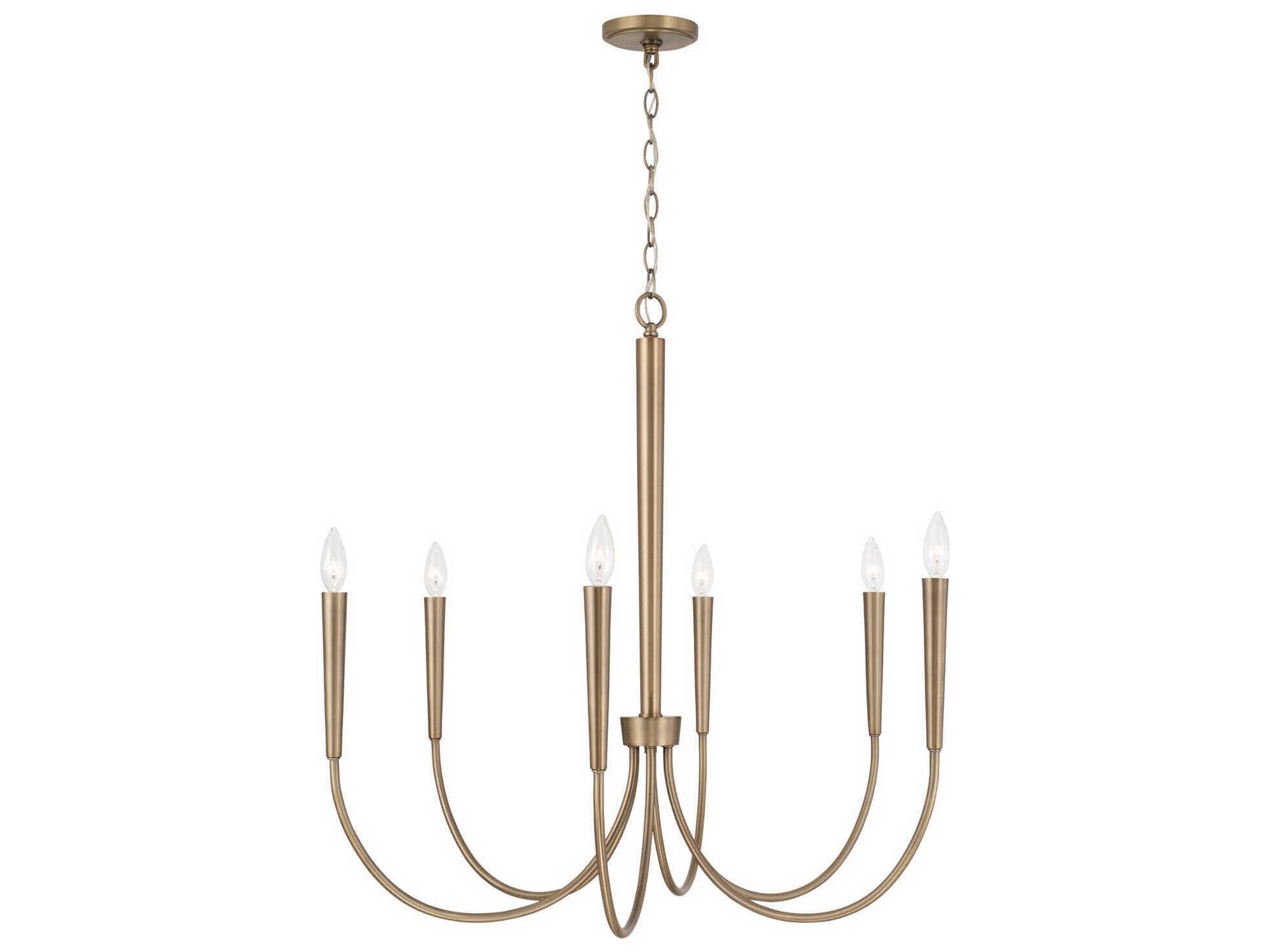 Capital Lighting Holden 6-Light Aged Brass Tiered Chandelier