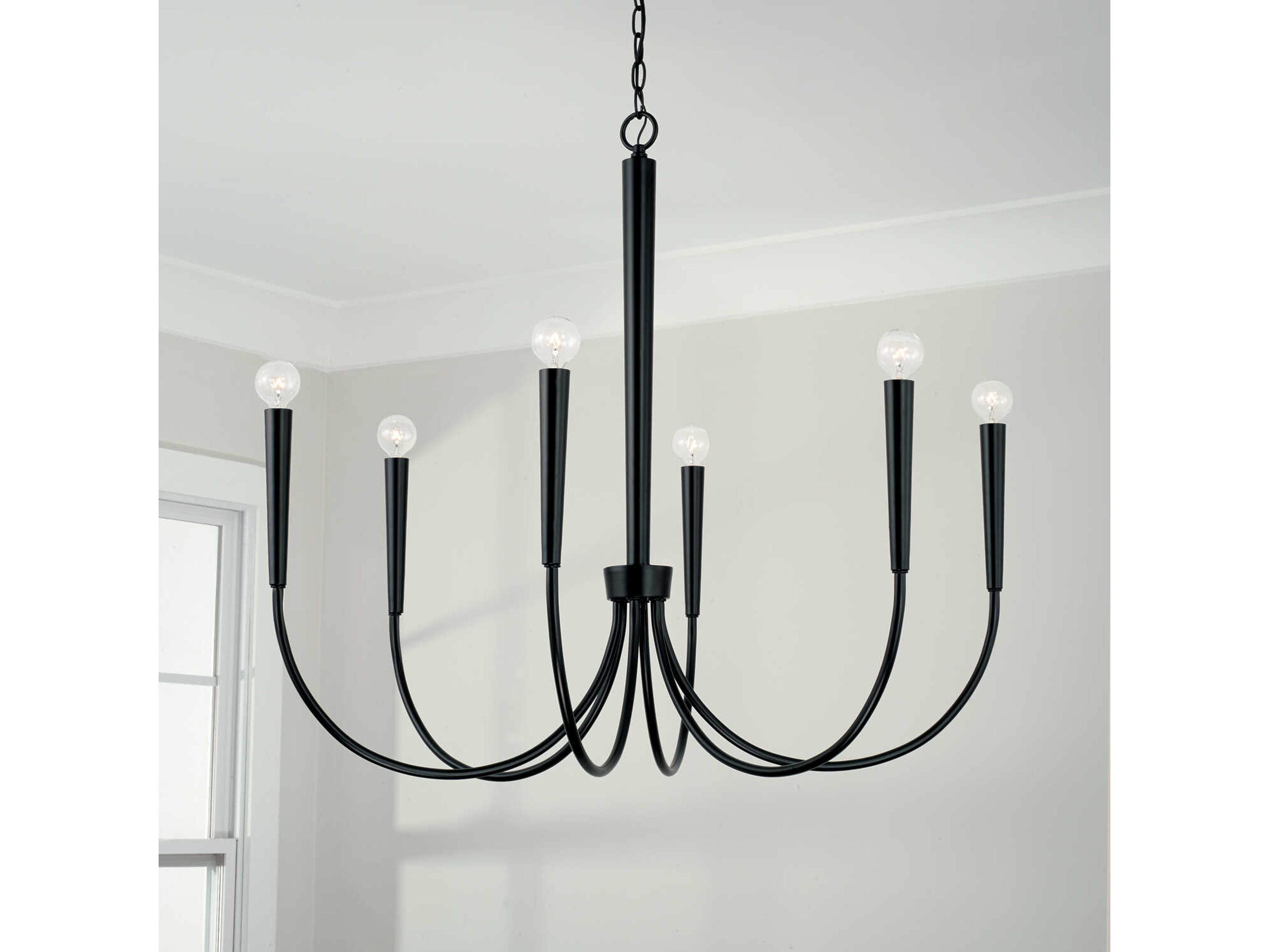 Capital Lighting Holden 6-Light Matte Black Chandelier