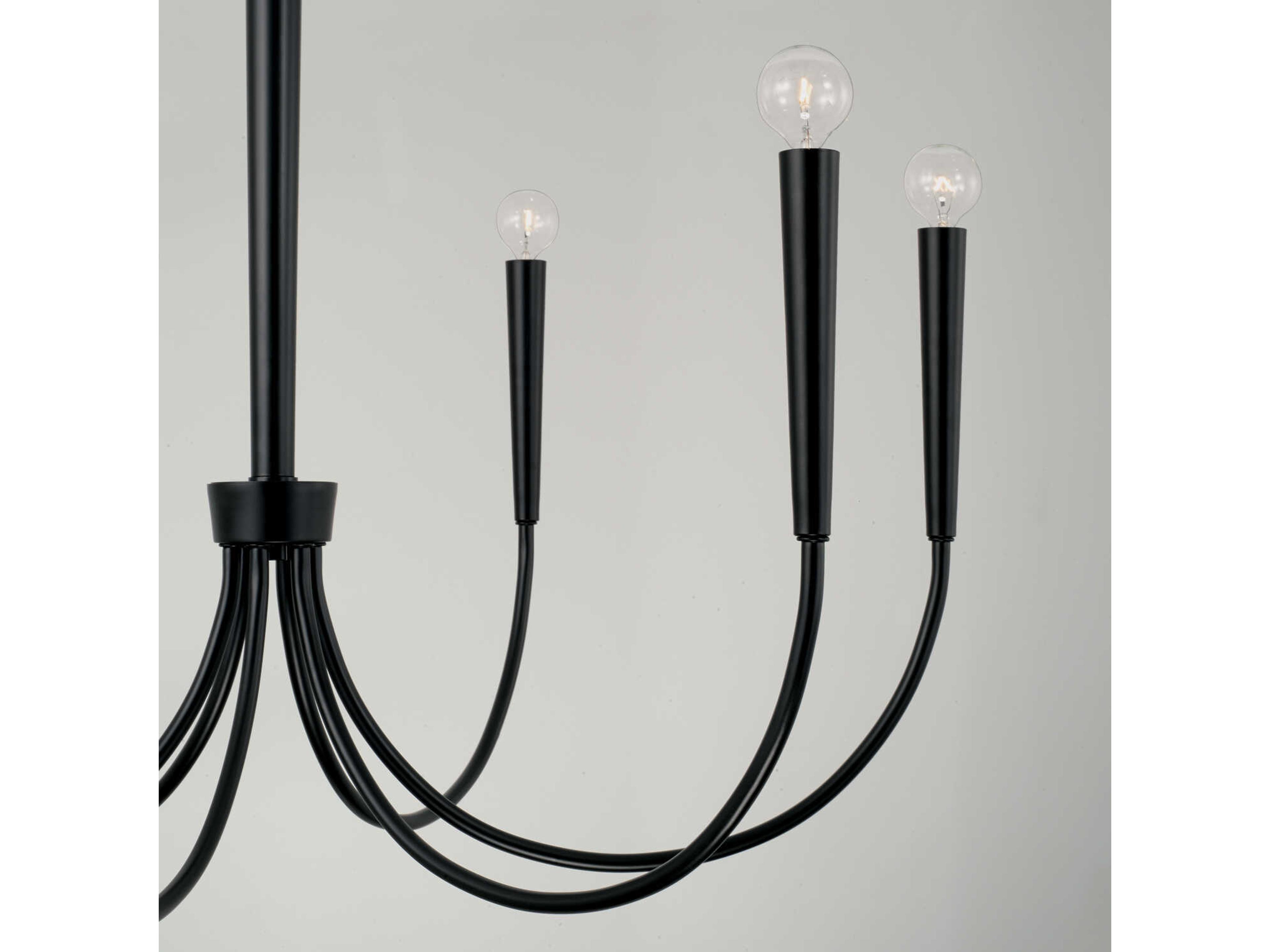 Capital Lighting Holden 6-Light Matte Black Chandelier