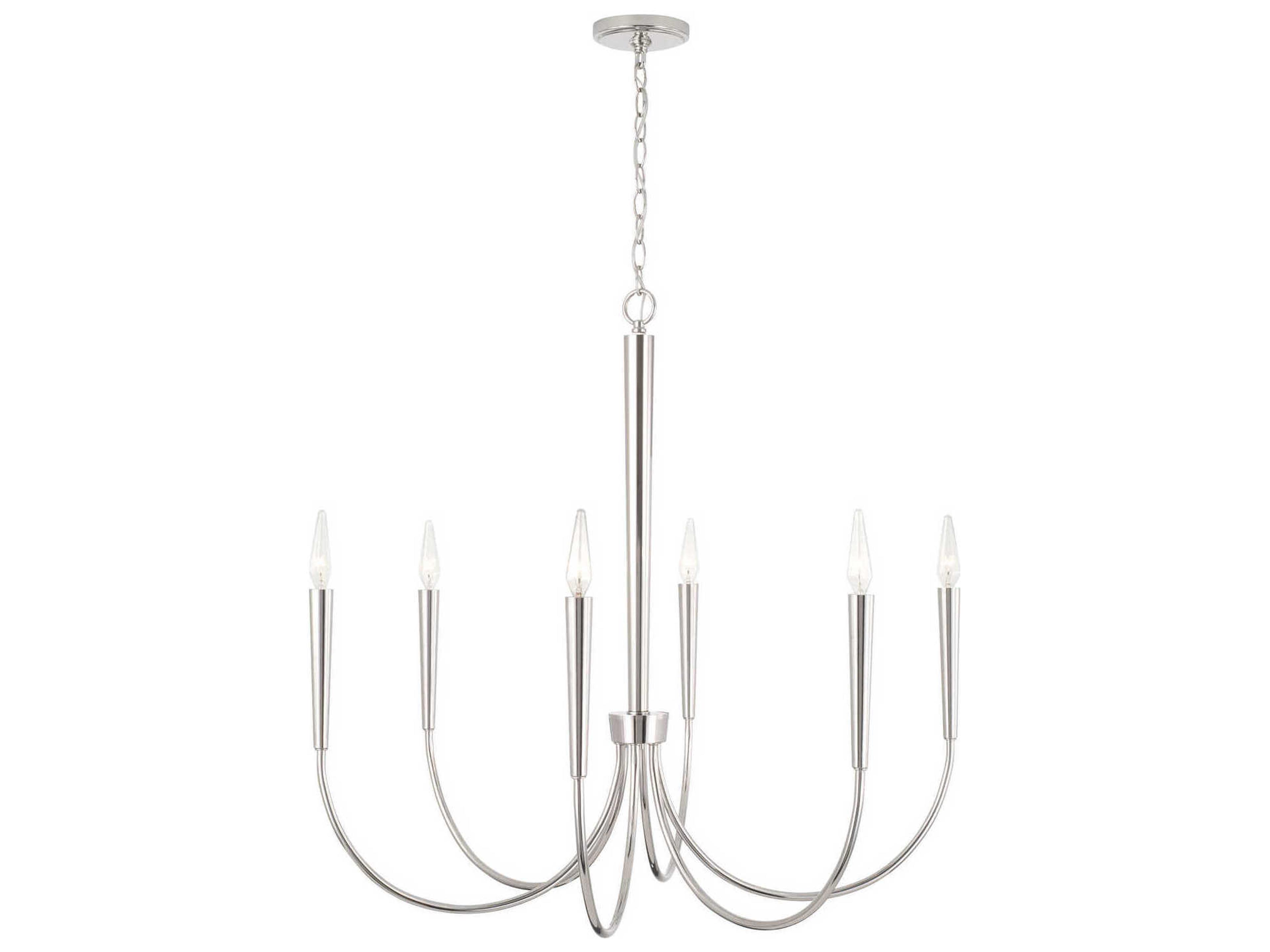 Capital Lighting Holden 6-Light Polished Nickel Chandelier