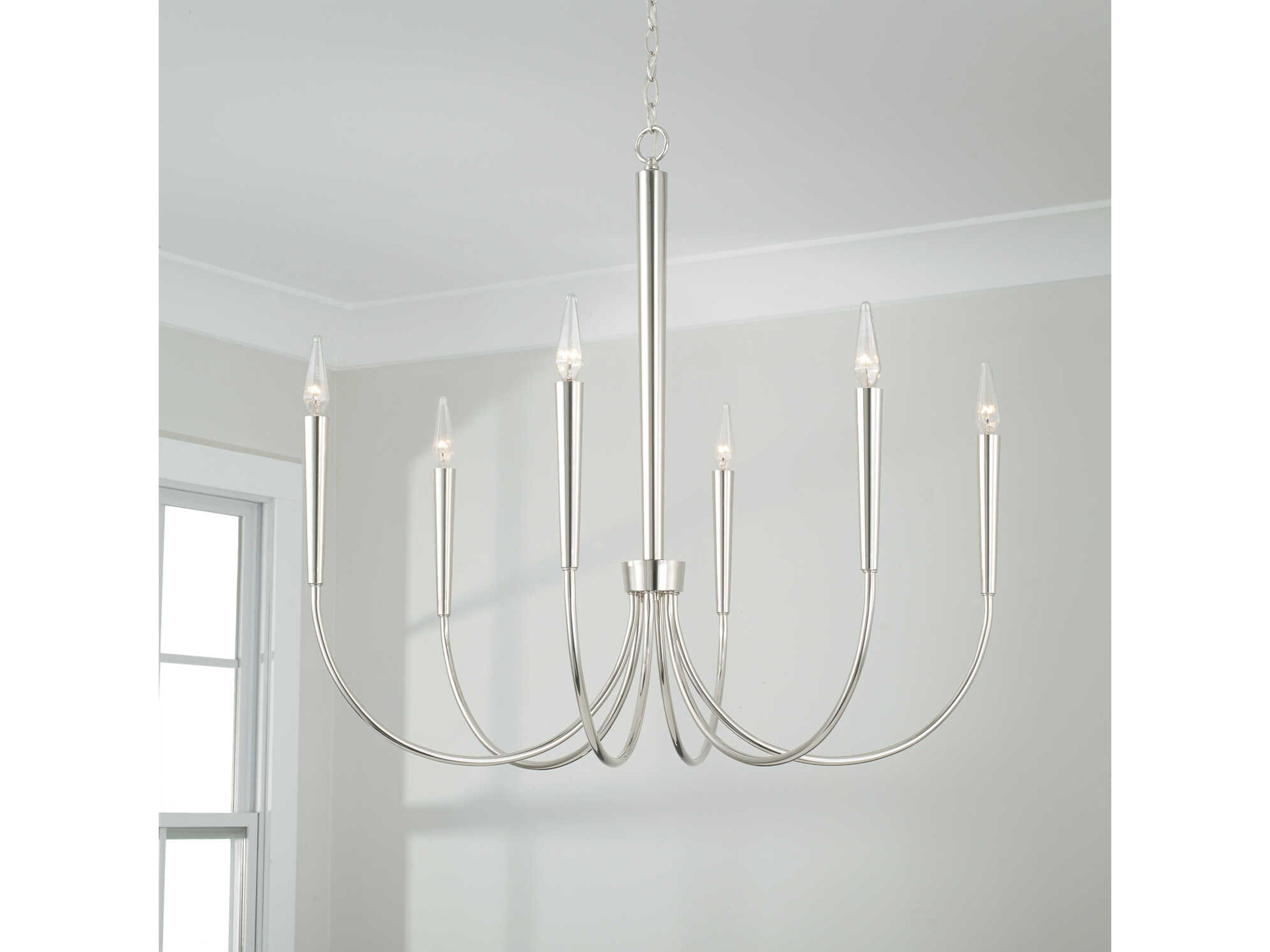 Capital Lighting Holden 6-Light Polished Nickel Chandelier