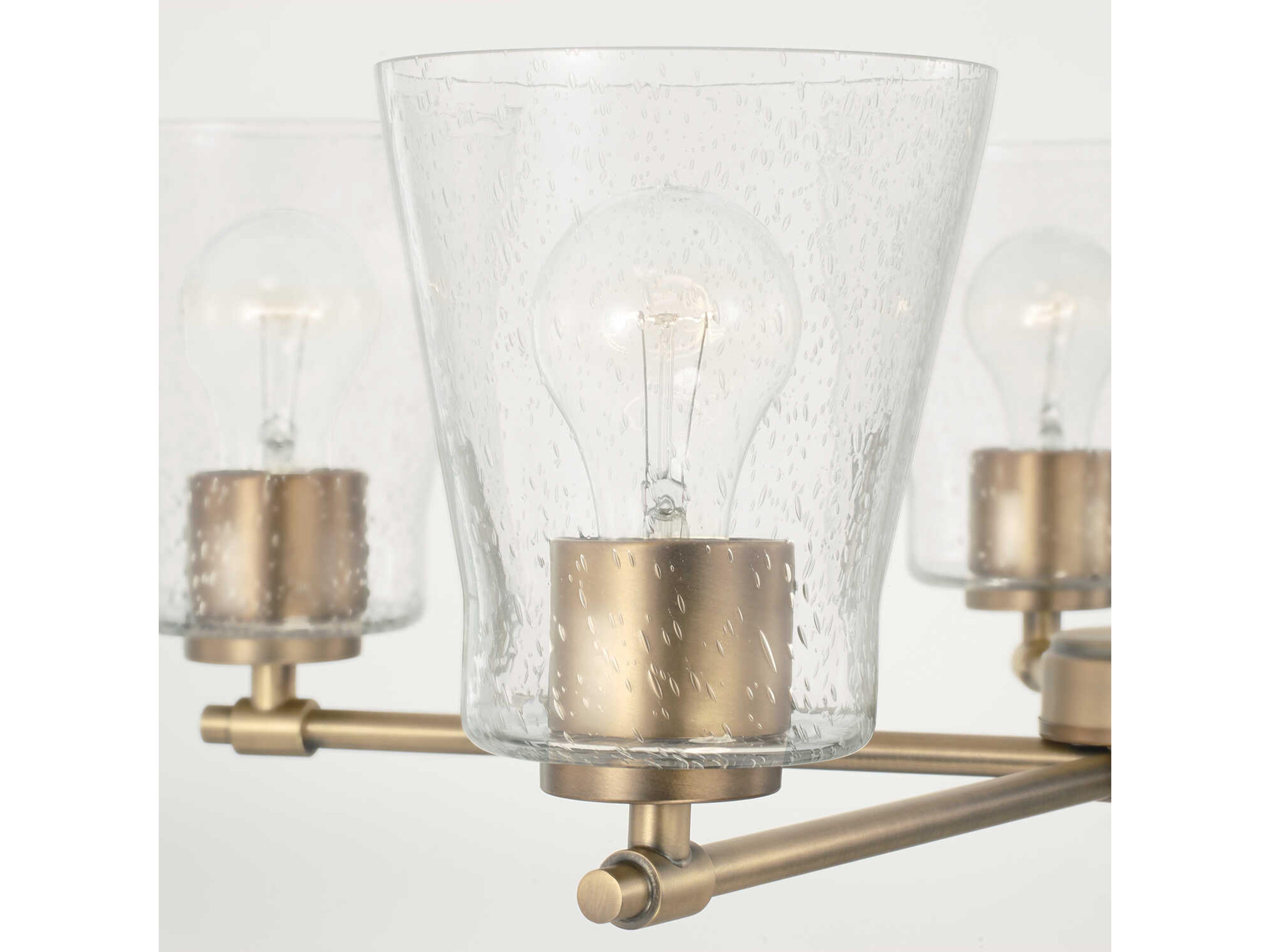 Capital Lighting Baker 5-Light Aged Brass Glass Chandelier
