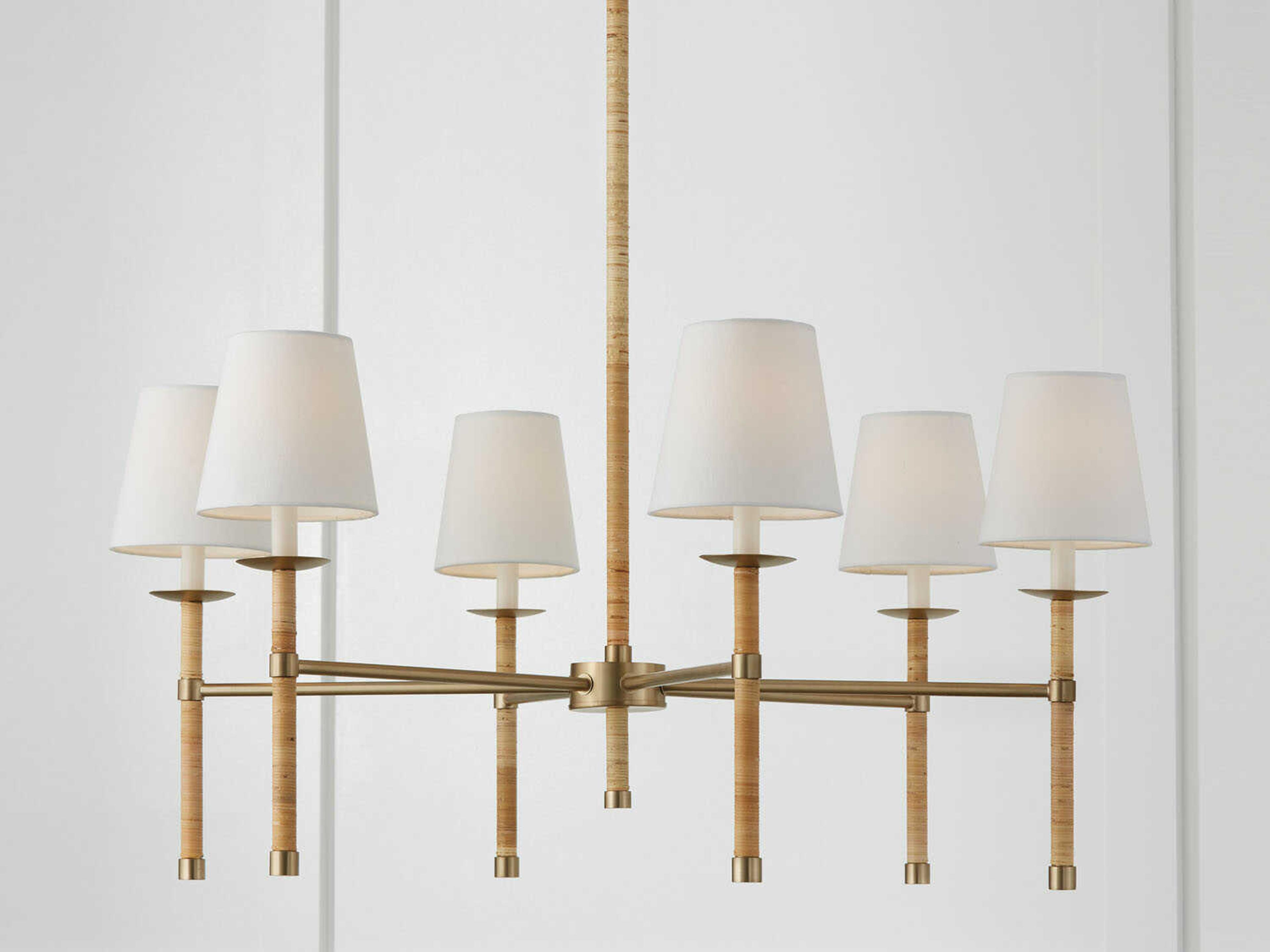 Capital Lighting Tulum 6-Light Matte Brass Brown Candelabra Empire Chandelier